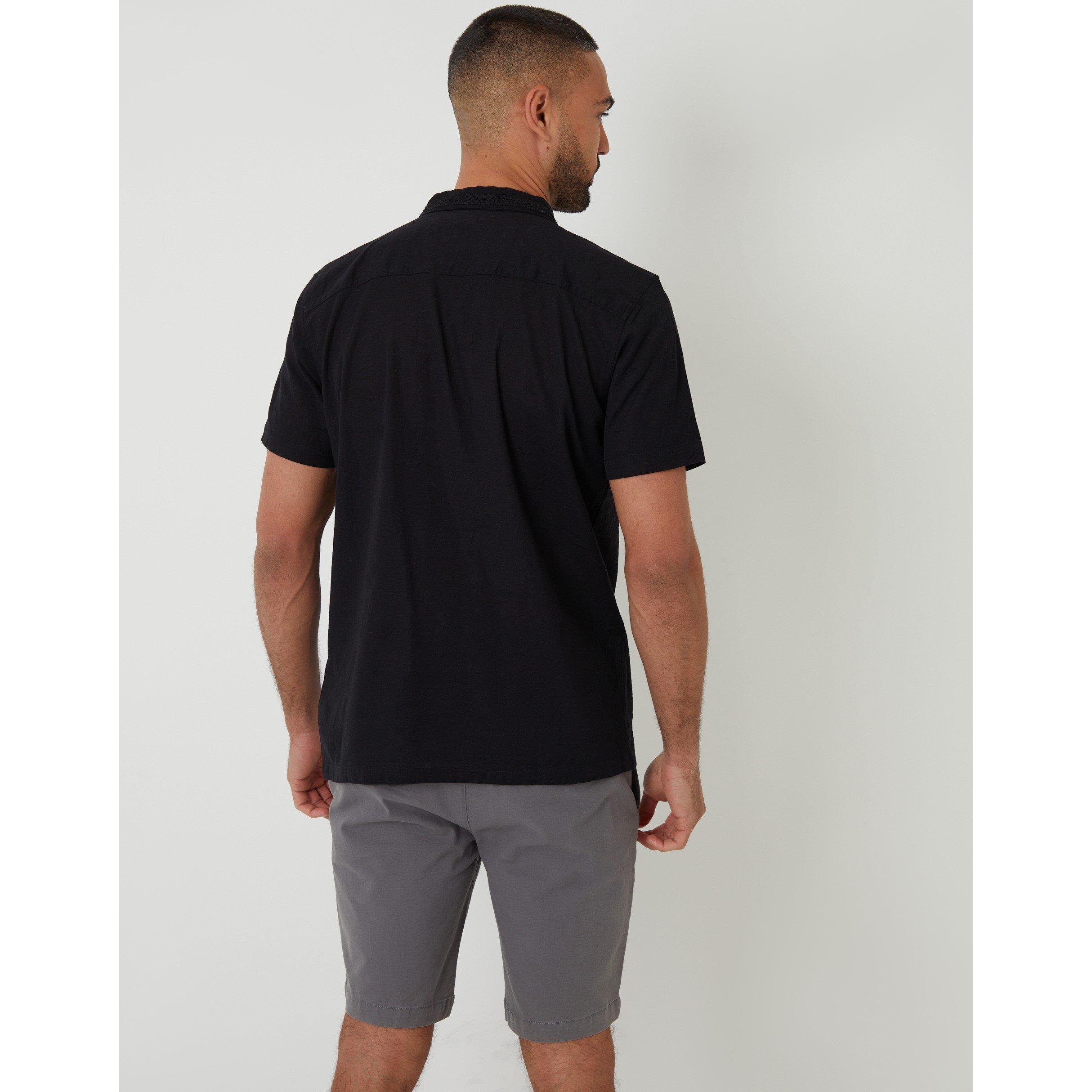 Zwart - Threadbare - Urmston Short-Sleeve Bowling Shirt - 3