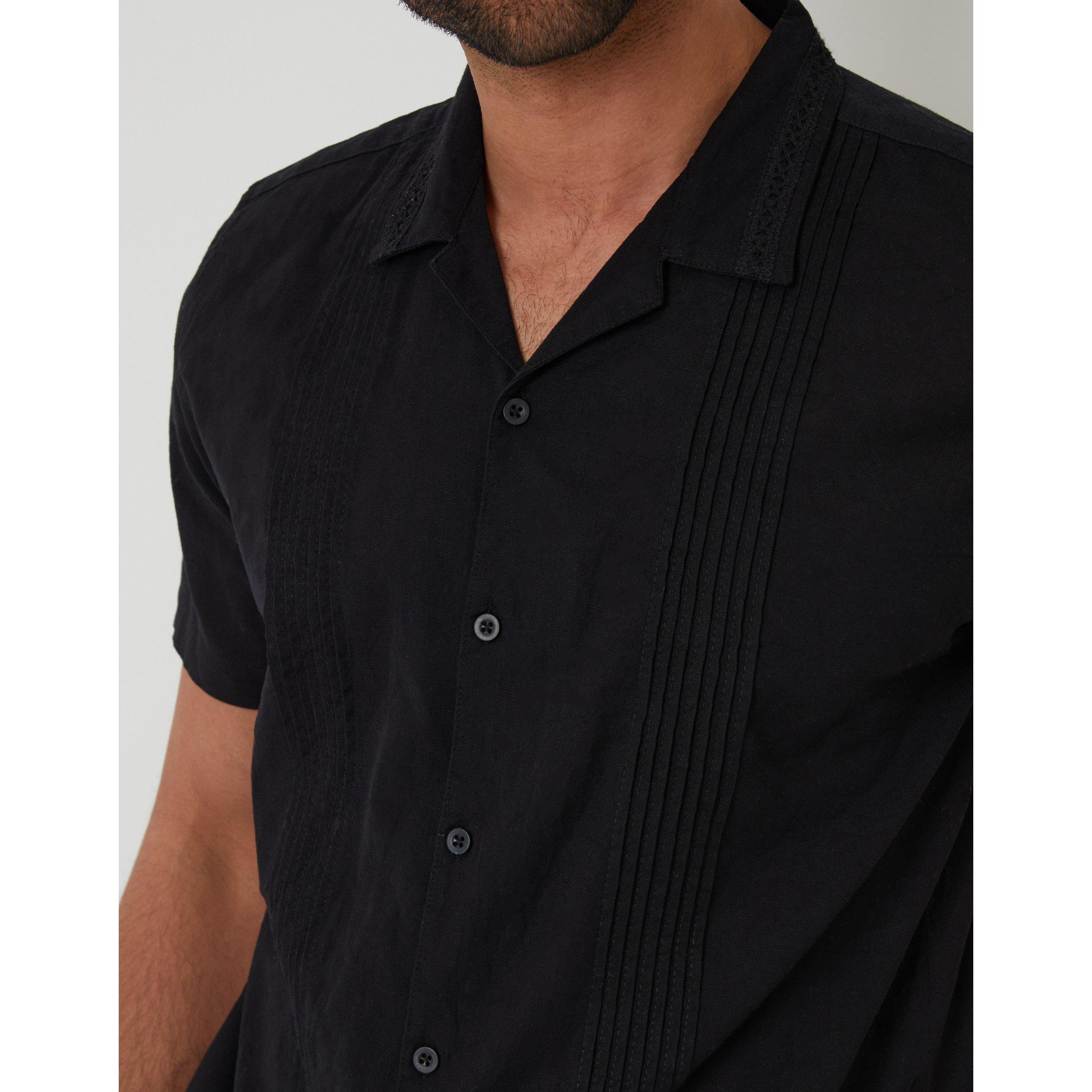 Zwart - Threadbare - Urmston Short-Sleeve Bowling Shirt - 4