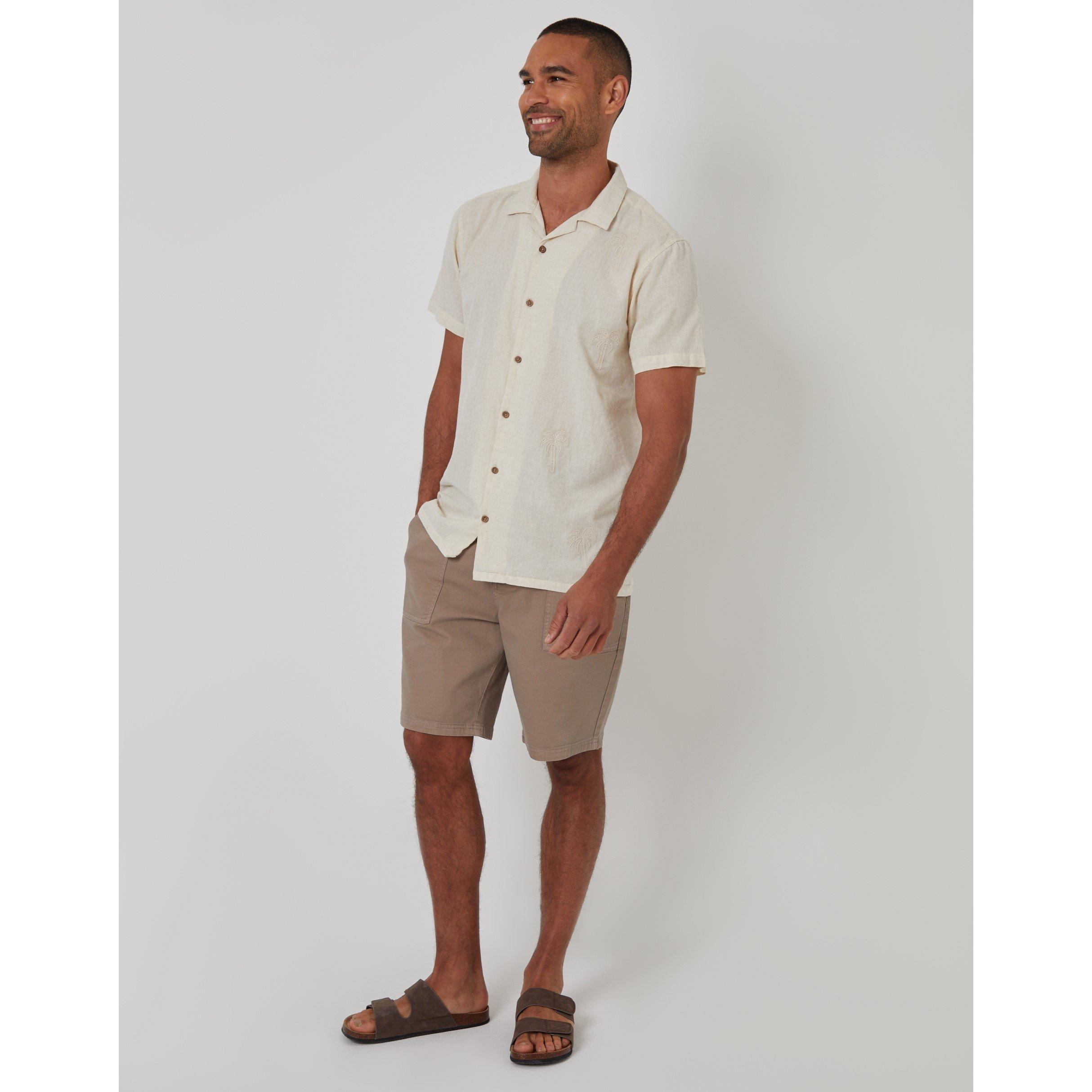 Natural - Threadbare - Short-Sleeve Bowling Shirt - 2