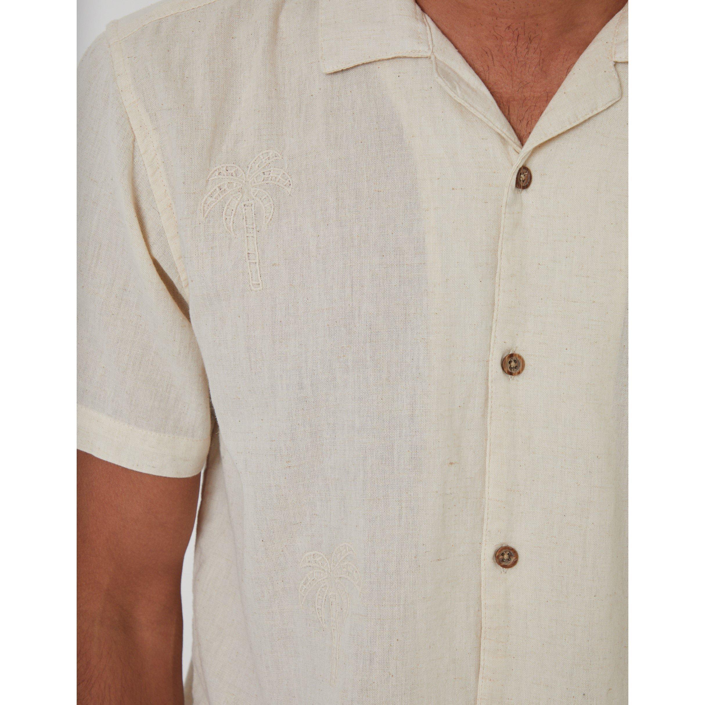 Natural - Threadbare - Short-Sleeve Bowling Shirt - 4