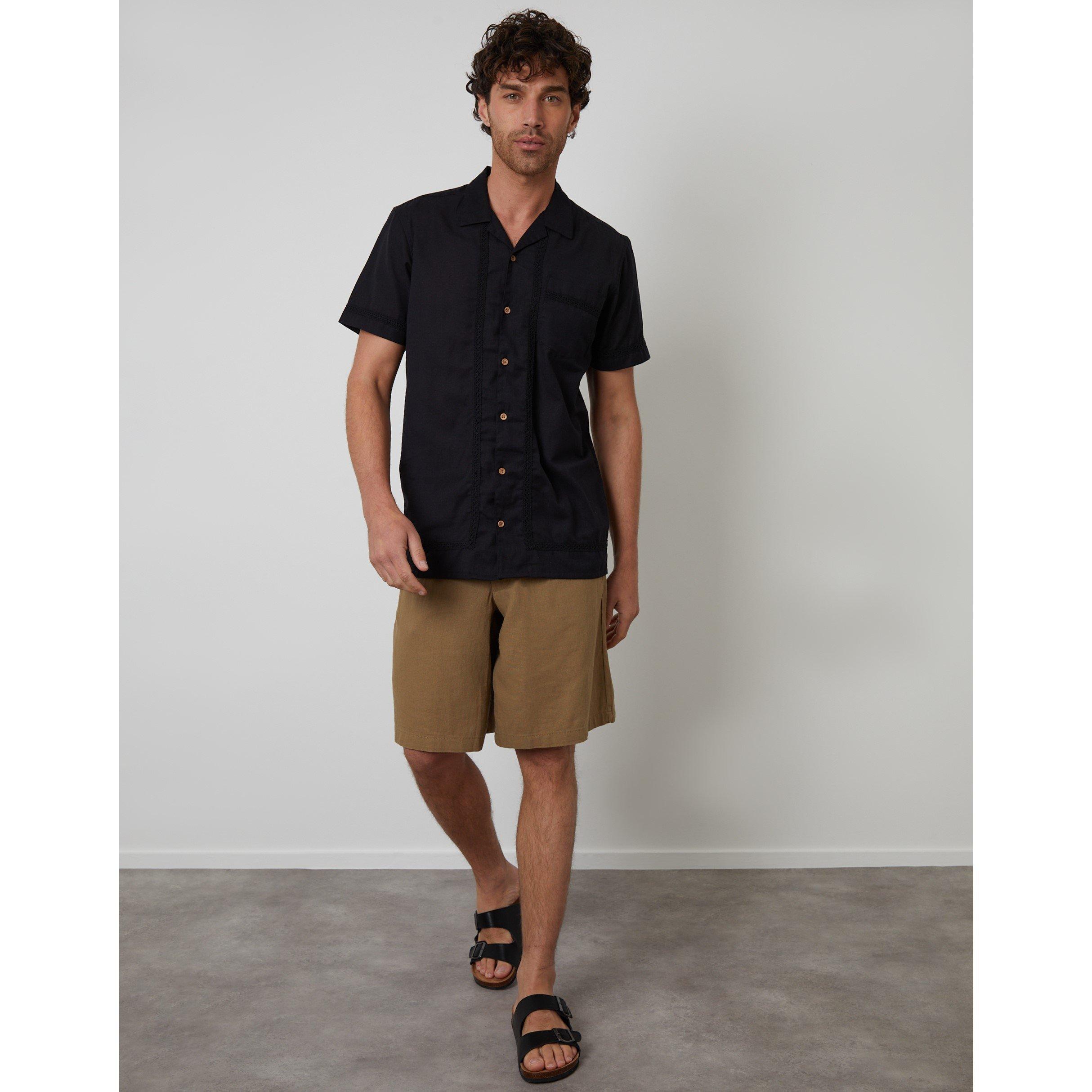  Black - Threadbare - Worden Short-Sleeve Bowling Shirt - 2