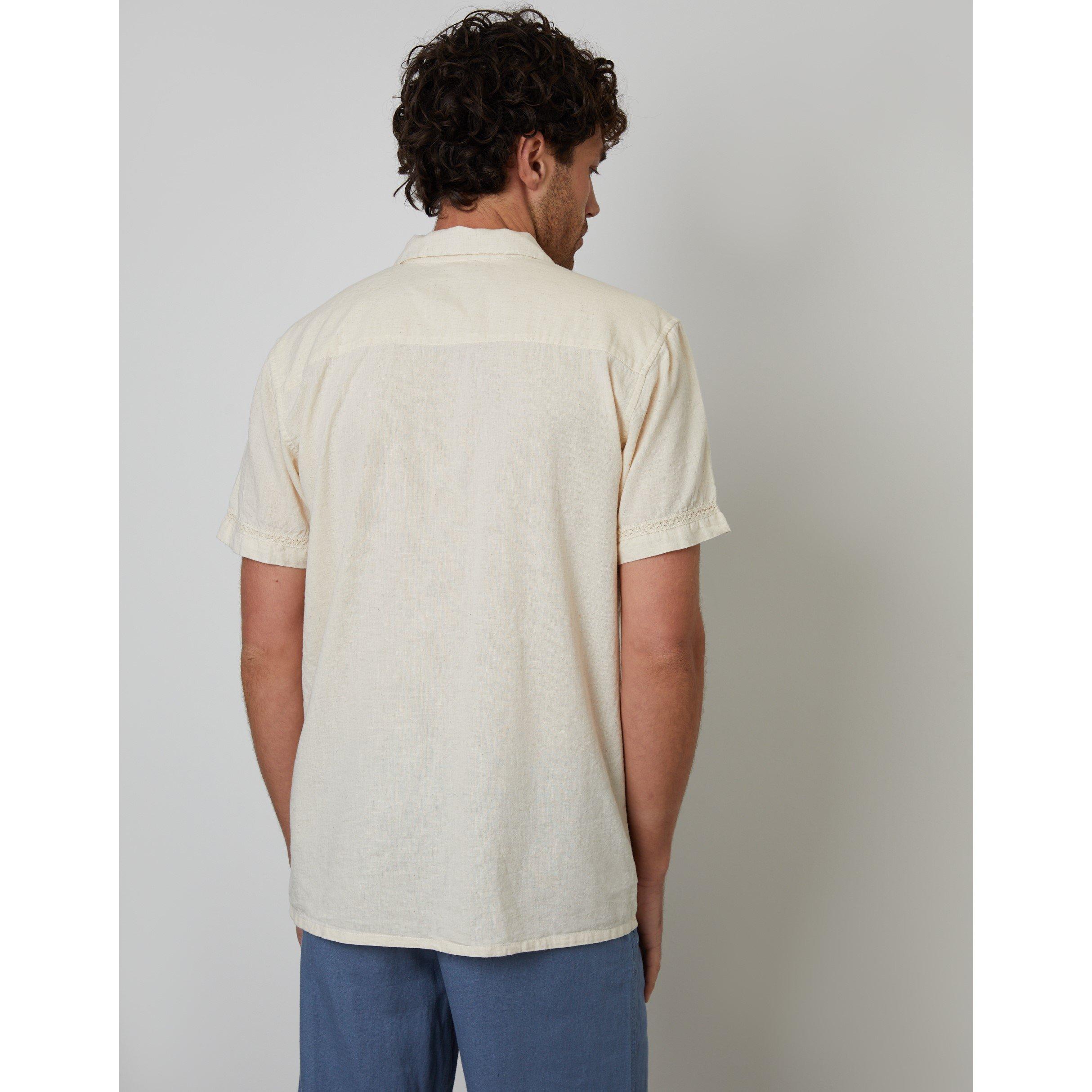  Natural - Threadbare - Men's Worden Short-Sleeve Bowling Shirt - 3