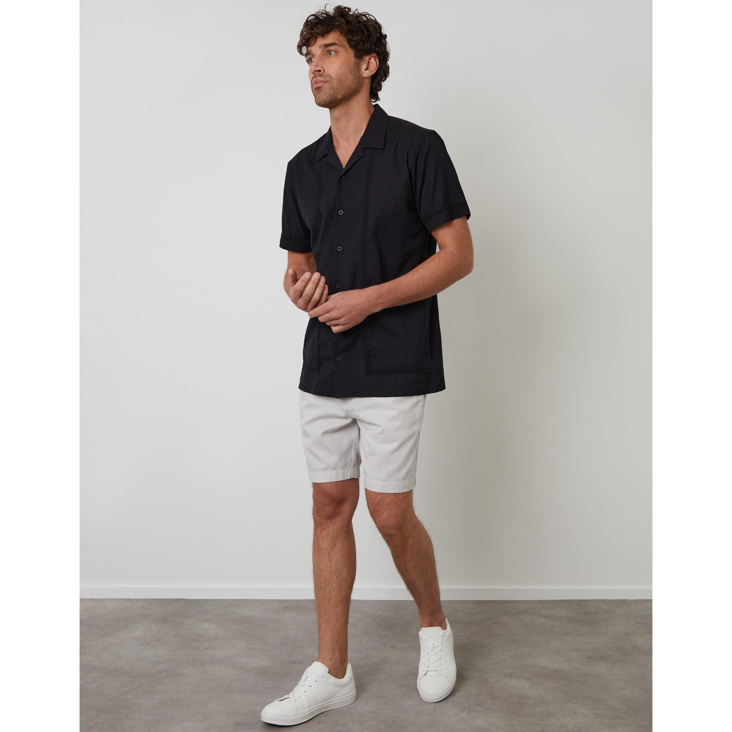 Zwart - Threadbare - Short-Sleeve Bowling Shirt - 2