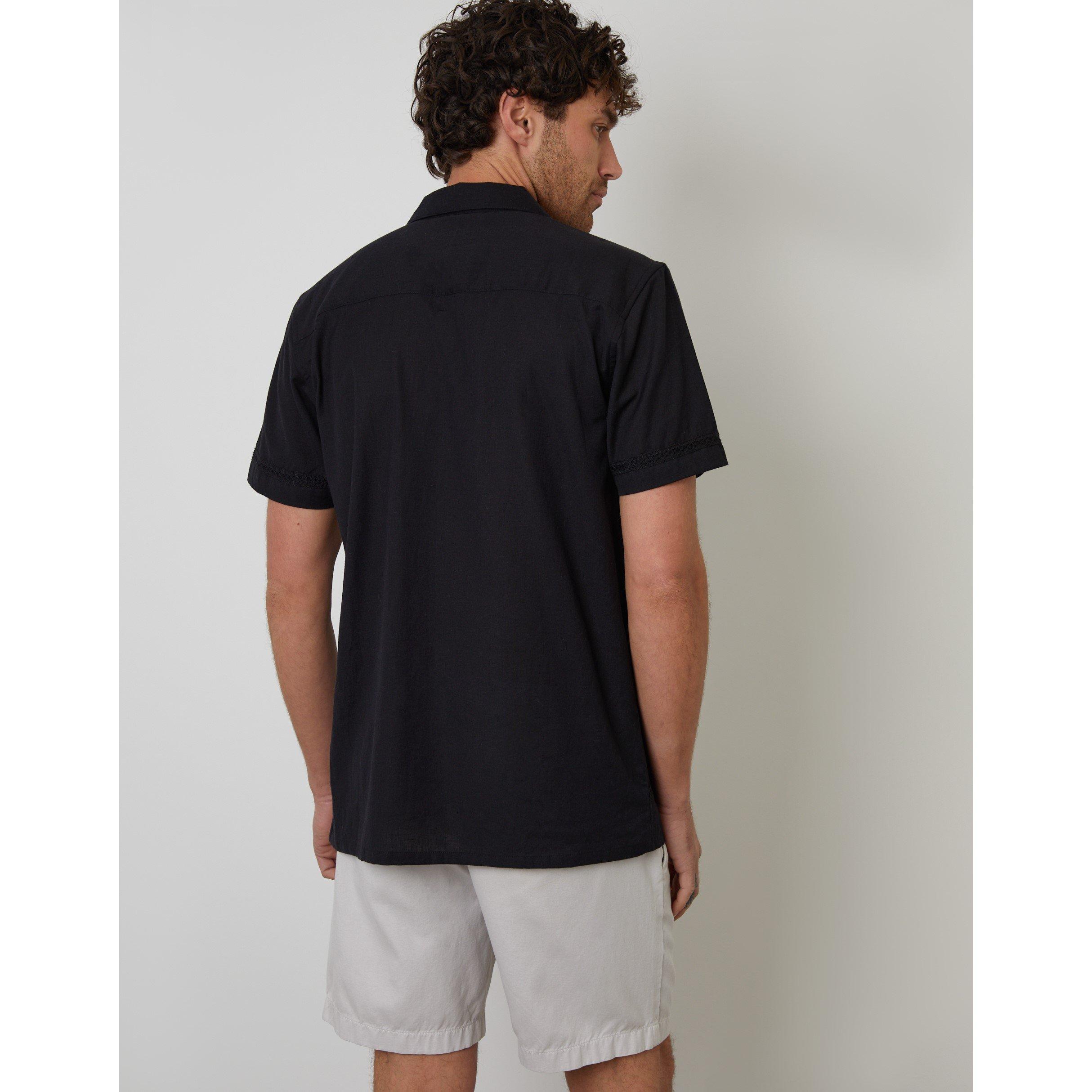 Zwart - Threadbare - Short-Sleeve Bowling Shirt - 3