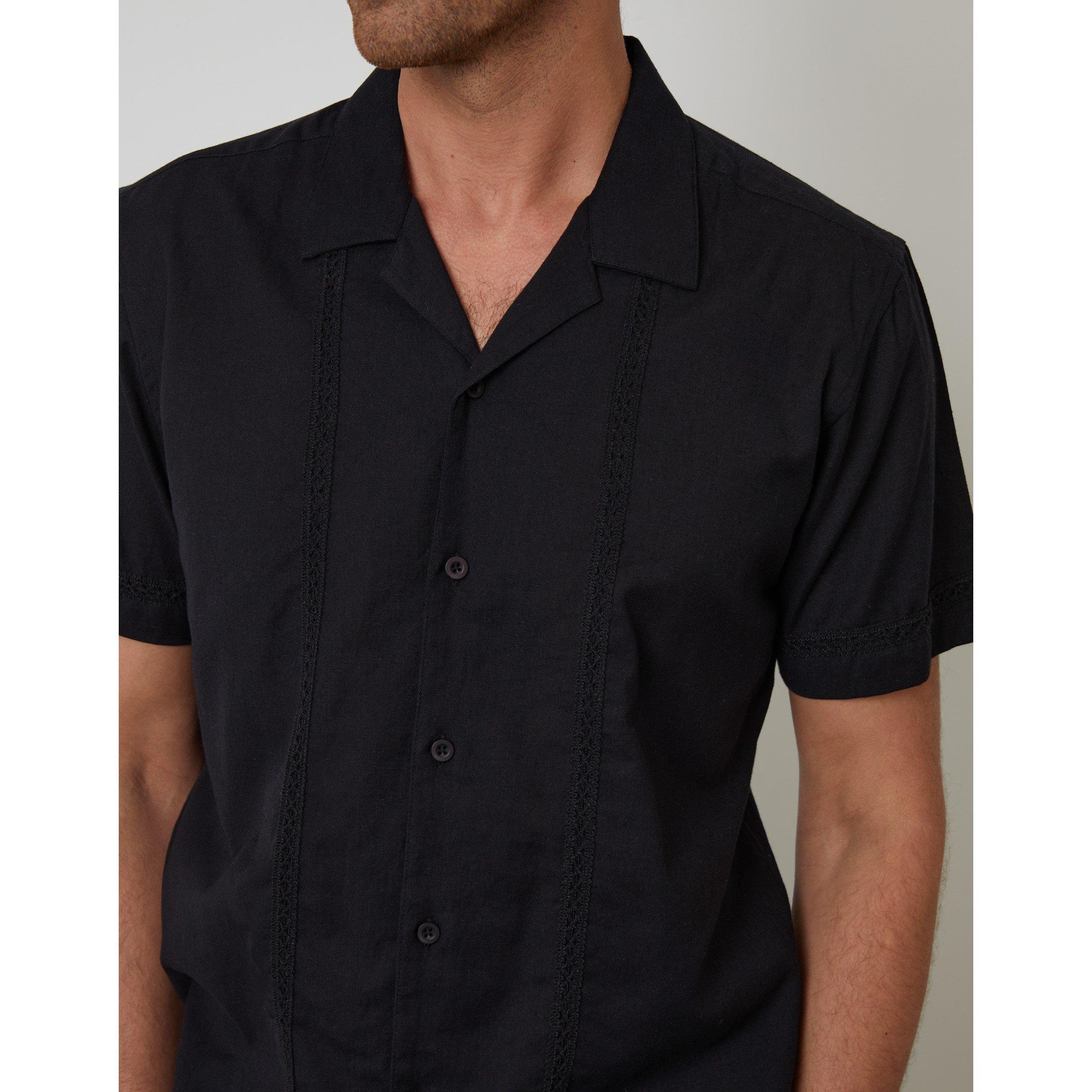 Zwart - Threadbare - Short-Sleeve Bowling Shirt - 4