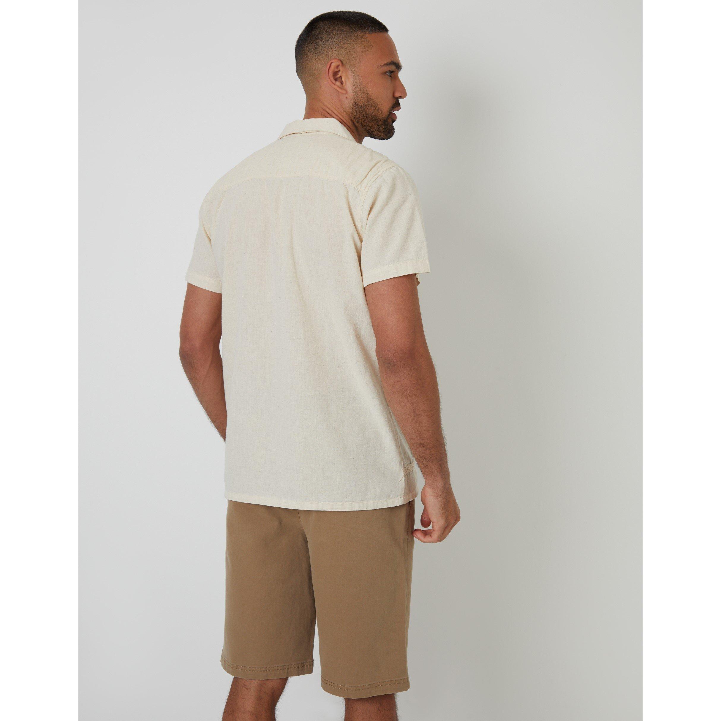 Natural - Threadbare - Short-Sleeve Bowling Shirt - 3