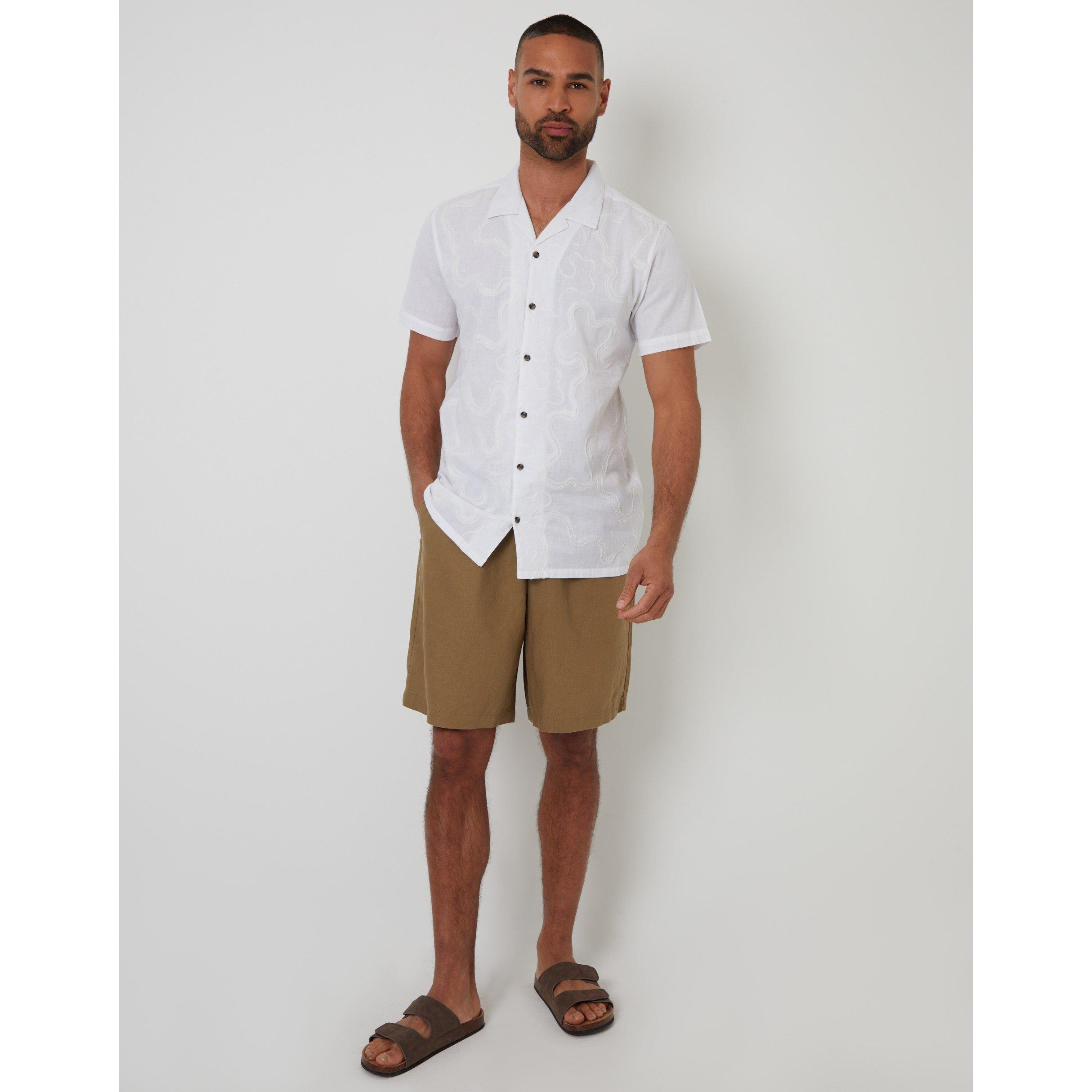 Hvid - Threadbare - Avalwood Short-Sleeve Bowling Shirt - 2