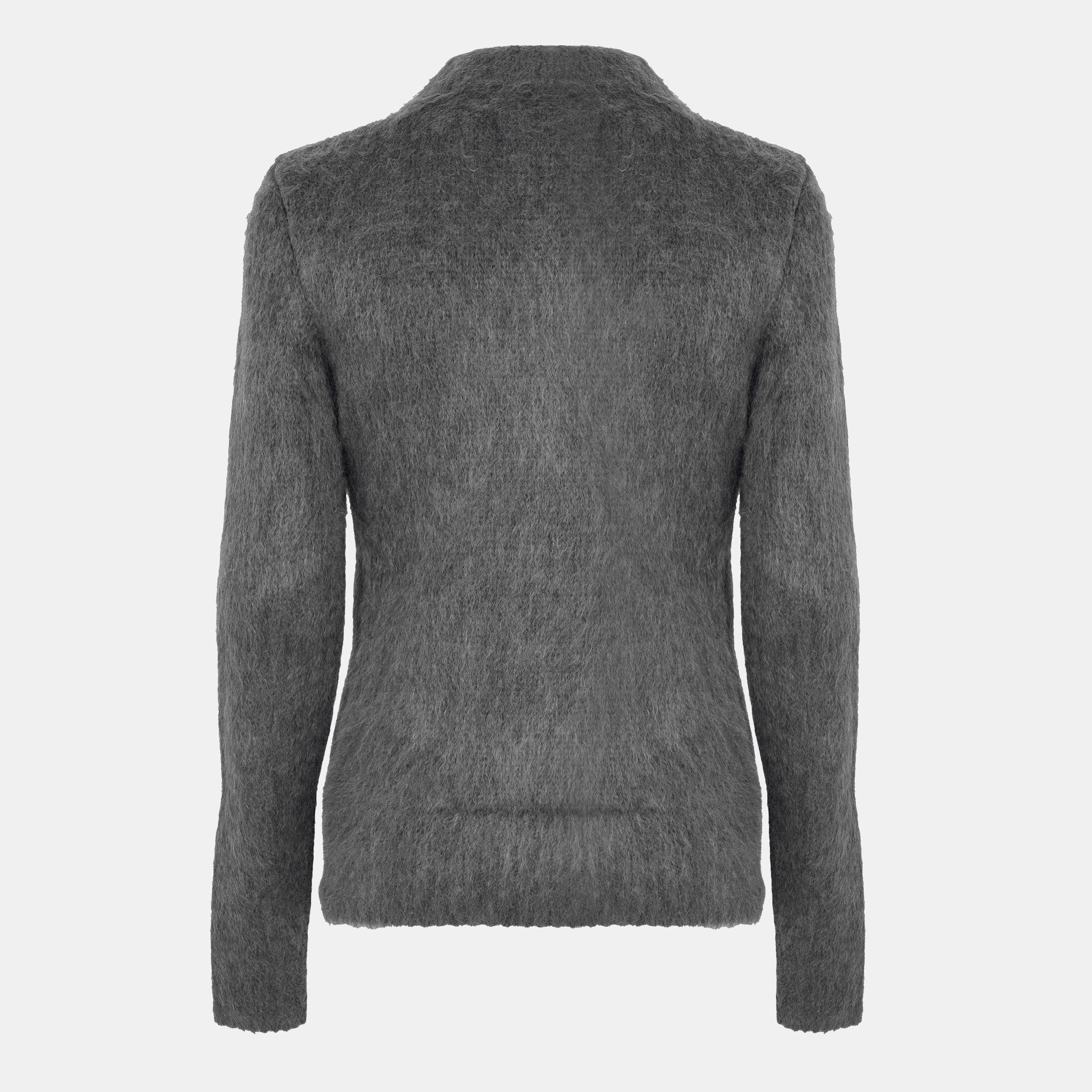 Grey - Gucci - Men's Mohair Cardigan - 2
