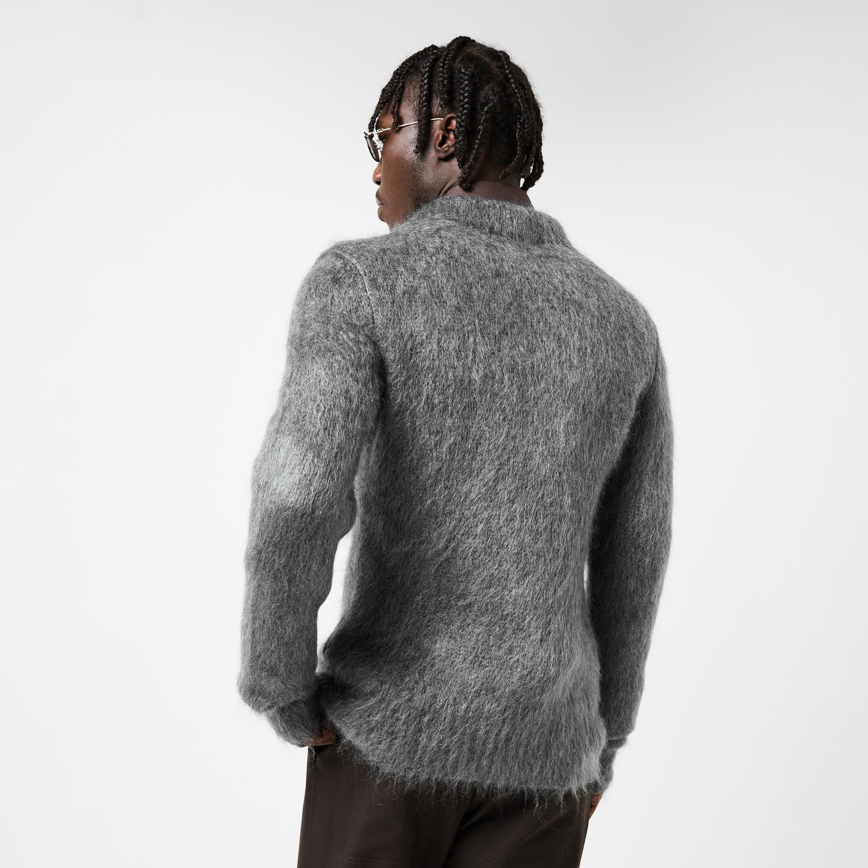 Grey - Gucci - Men's Mohair Cardigan - 4