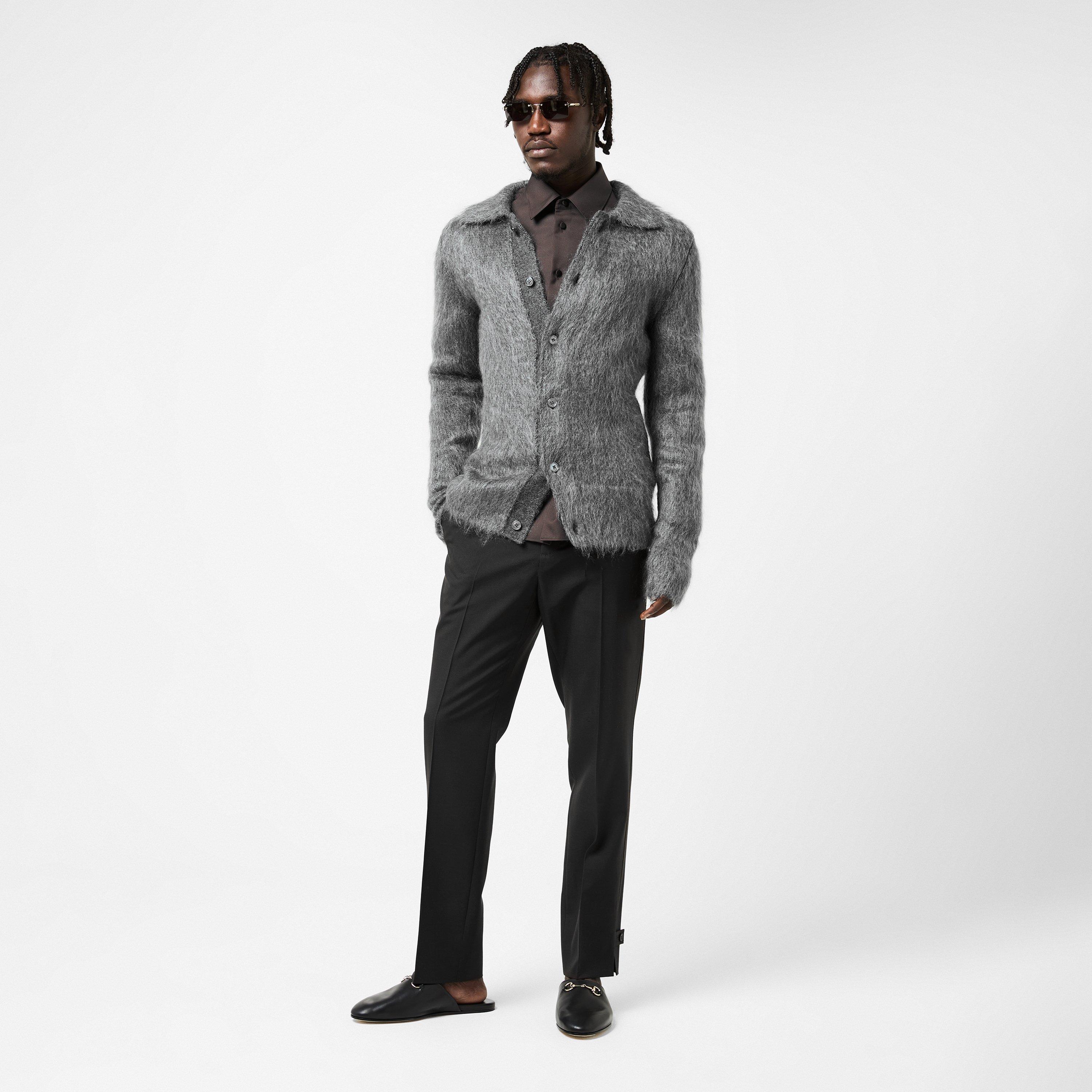 Grey - Gucci - Men's Mohair Cardigan - 6