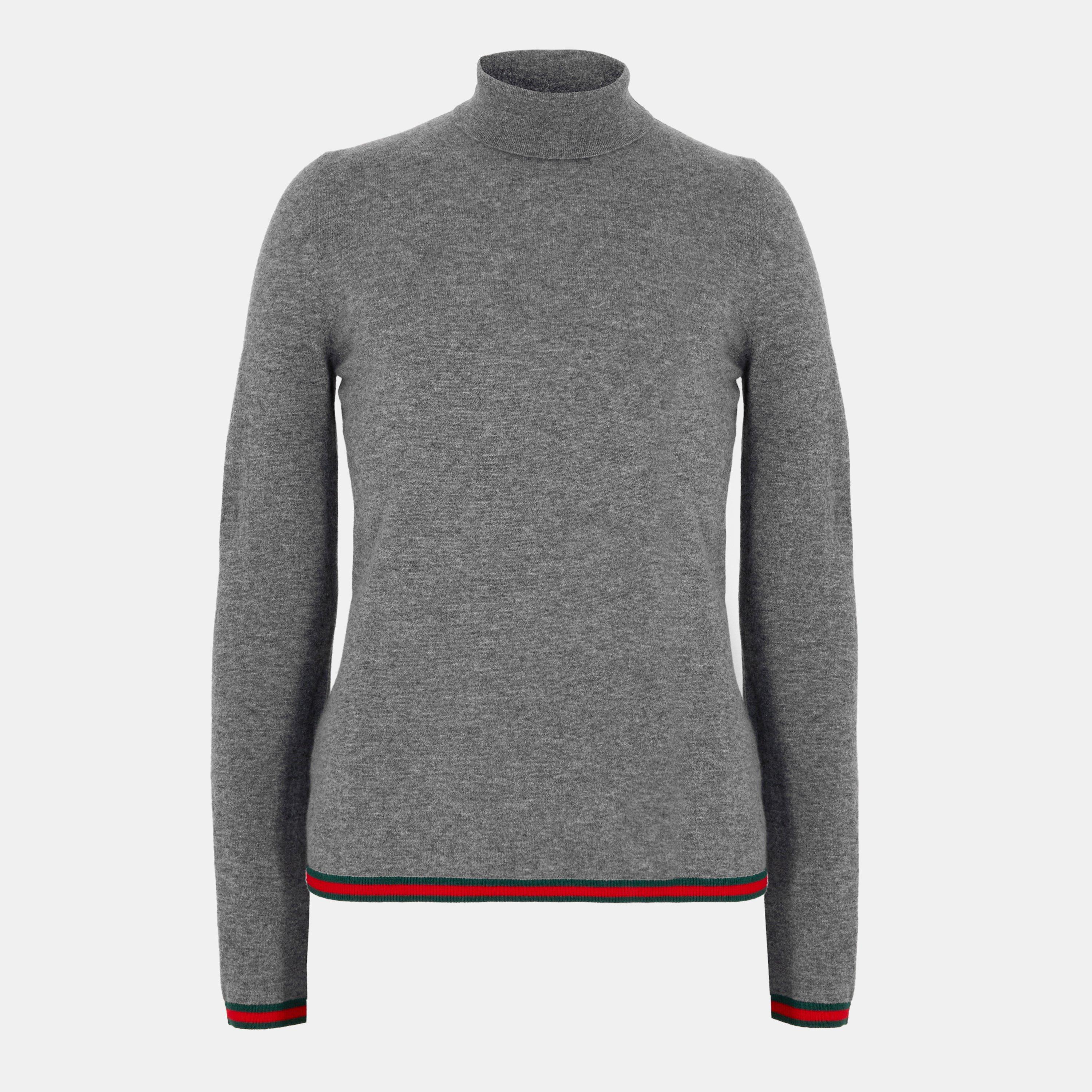 Gucci Men's Designer Crew Neck Jumper - Grey - M