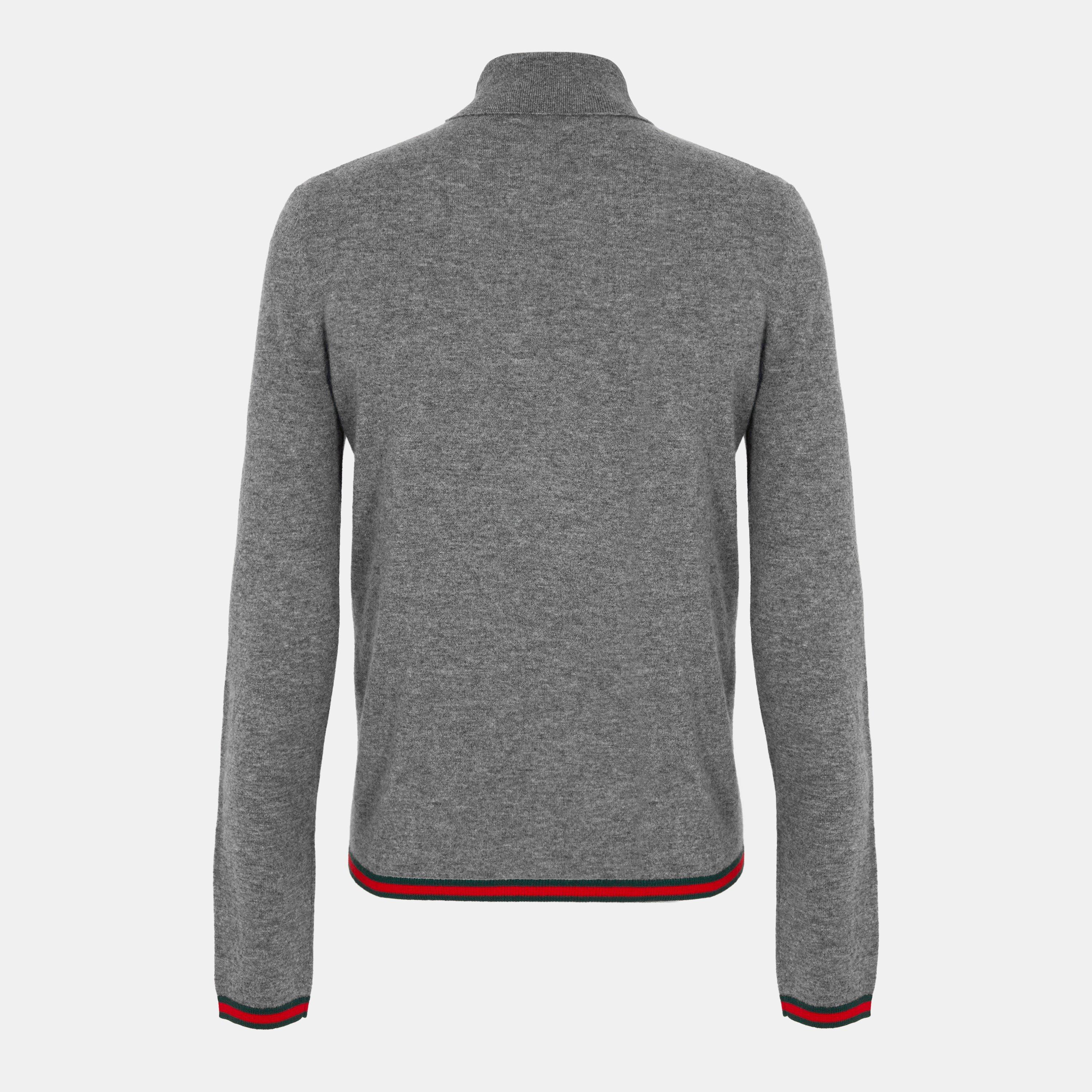 Grey - Gucci - Men's Crew Neck Jumper - 2