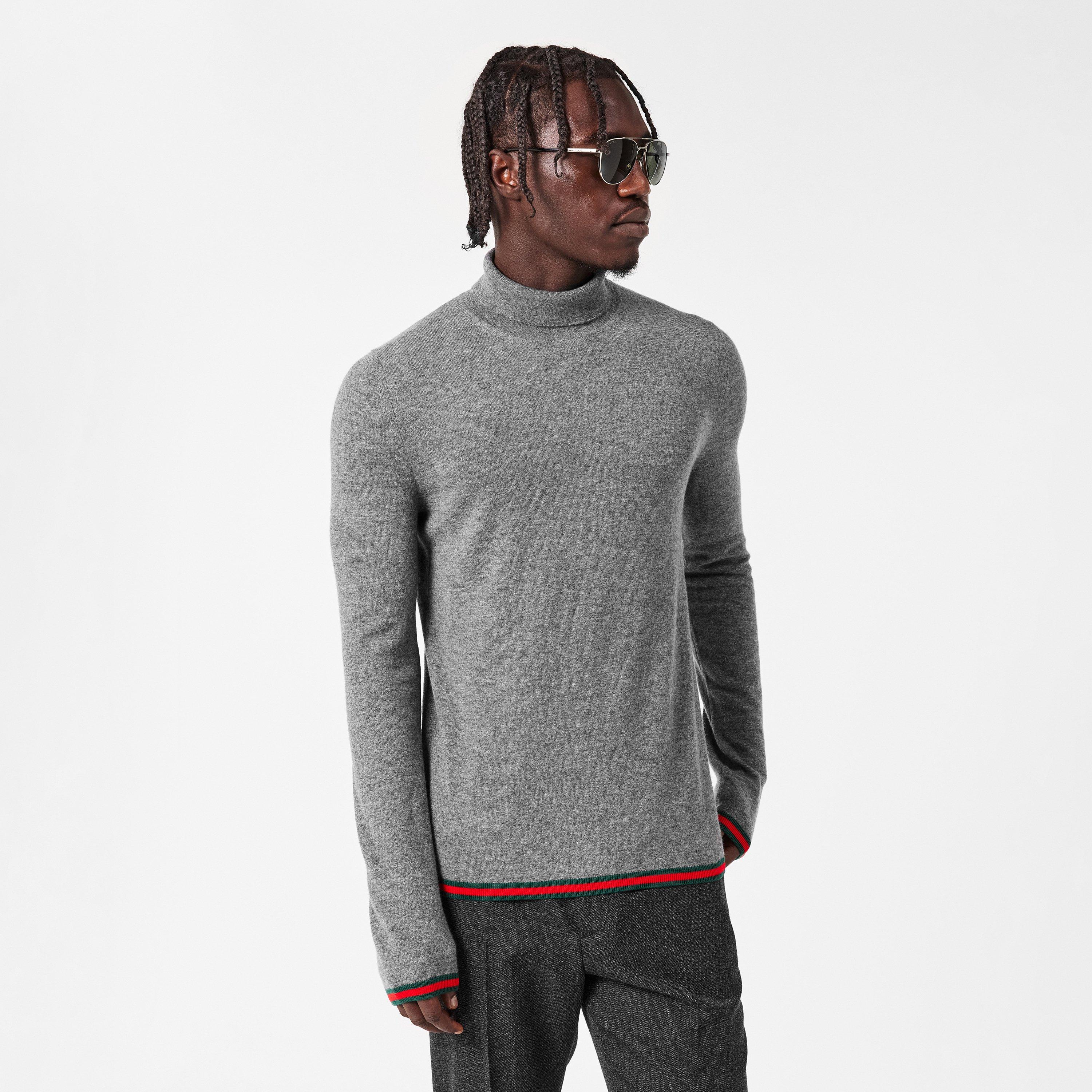 Grey - Gucci - Men's Crew Neck Jumper - 3