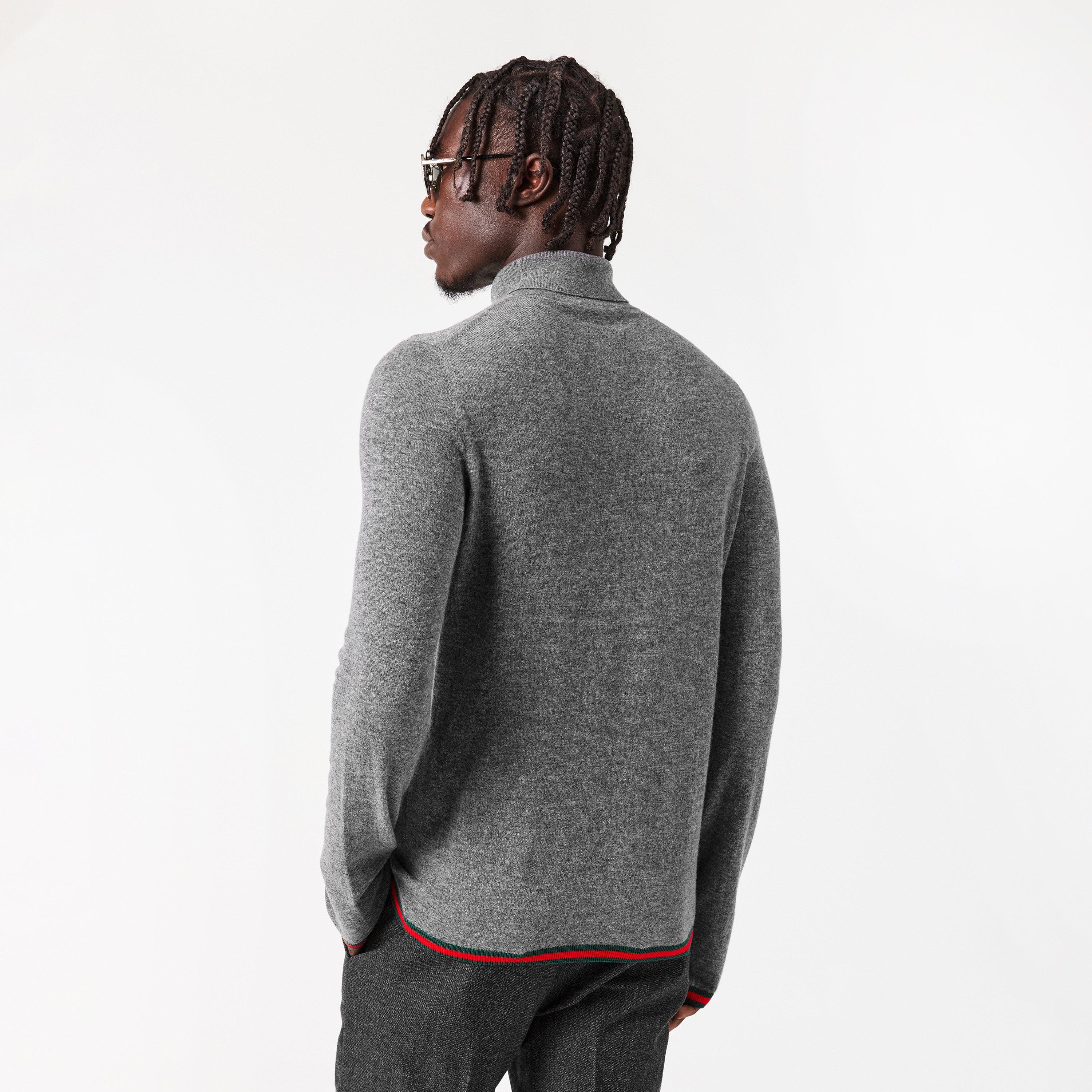 Grey - Gucci - Men's Crew Neck Jumper - 4