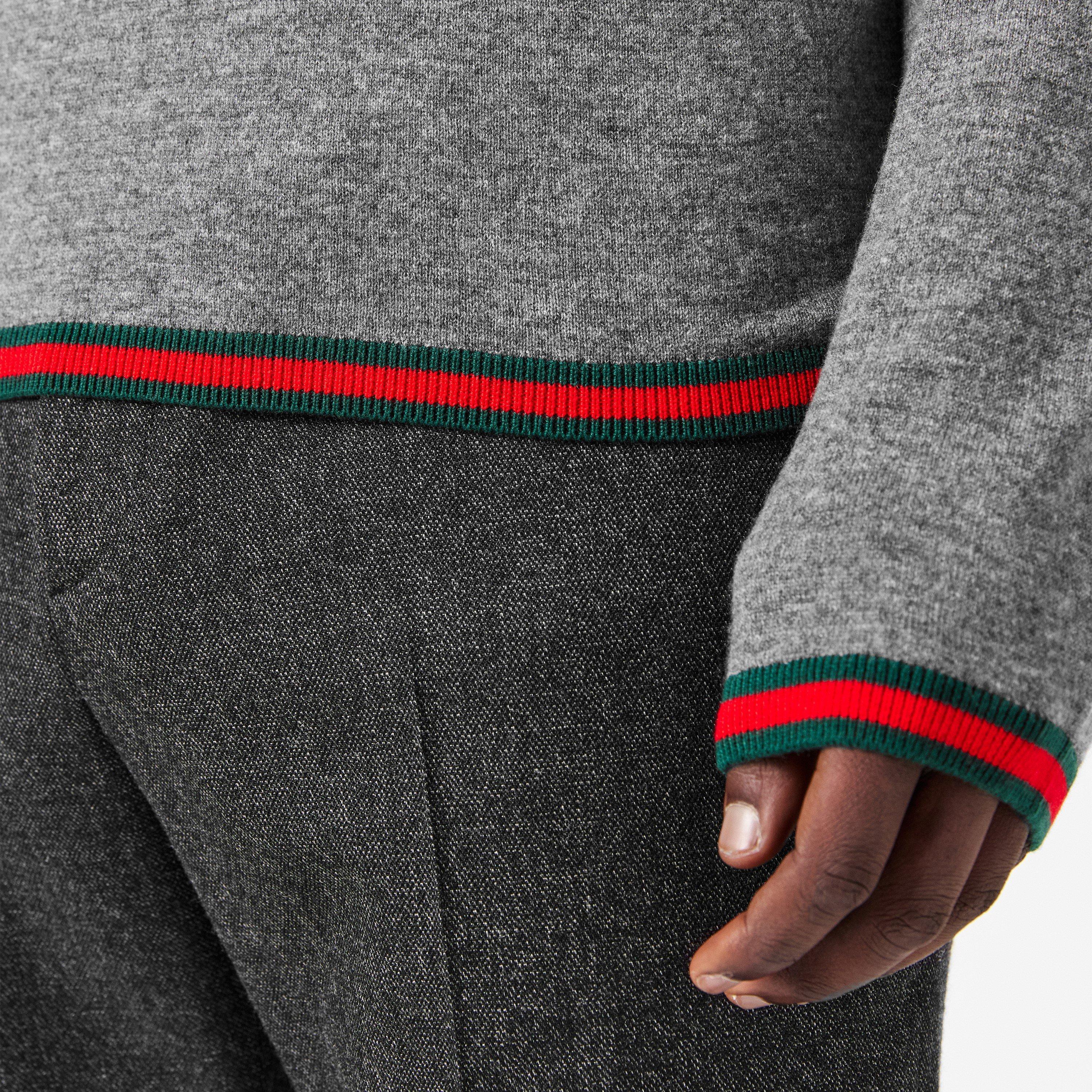 Grey - Gucci - Men's Crew Neck Jumper - 5