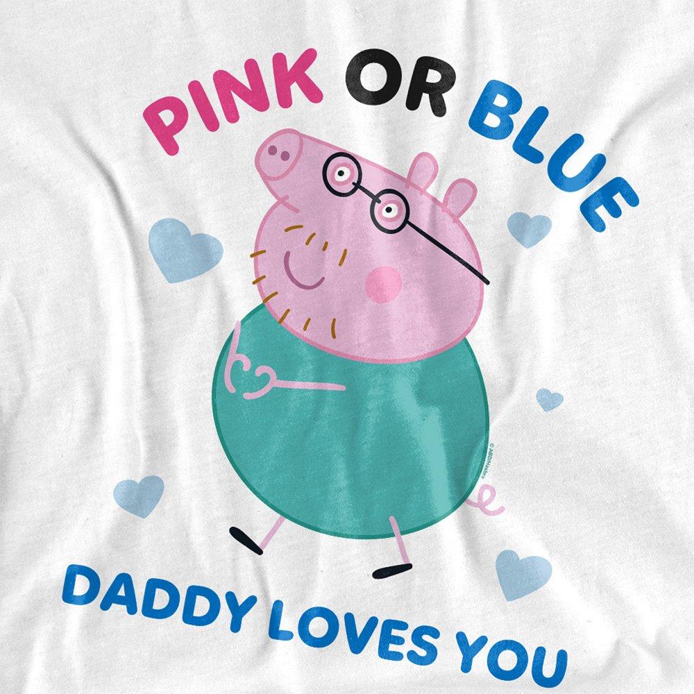White - Hasbro - Peppa Pig Pink Or Blue Daddy Pig Loves You Long Sl - 2