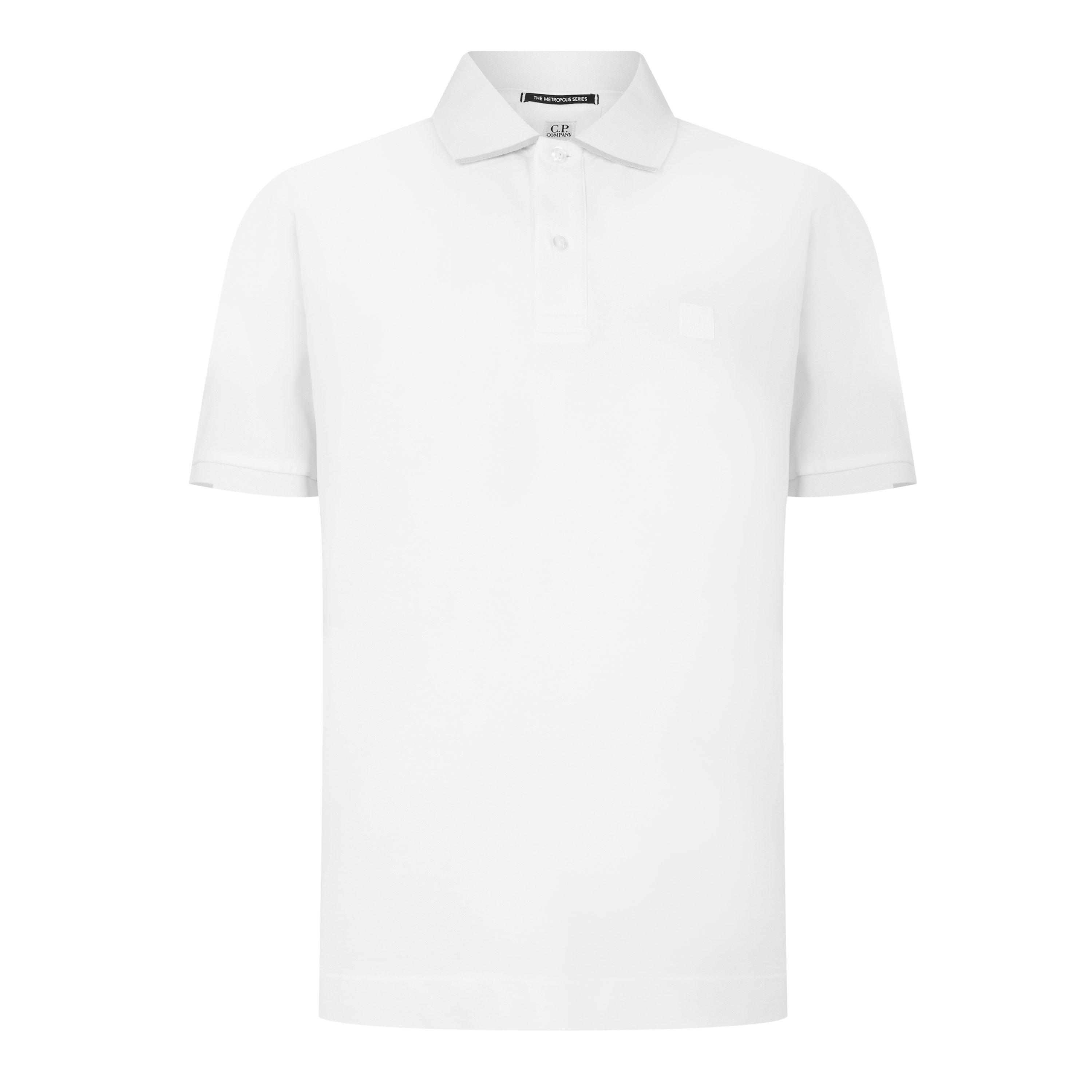 White 103 - CP Company Metropolis - Men's Short Sleeve Polo Shirt - 7