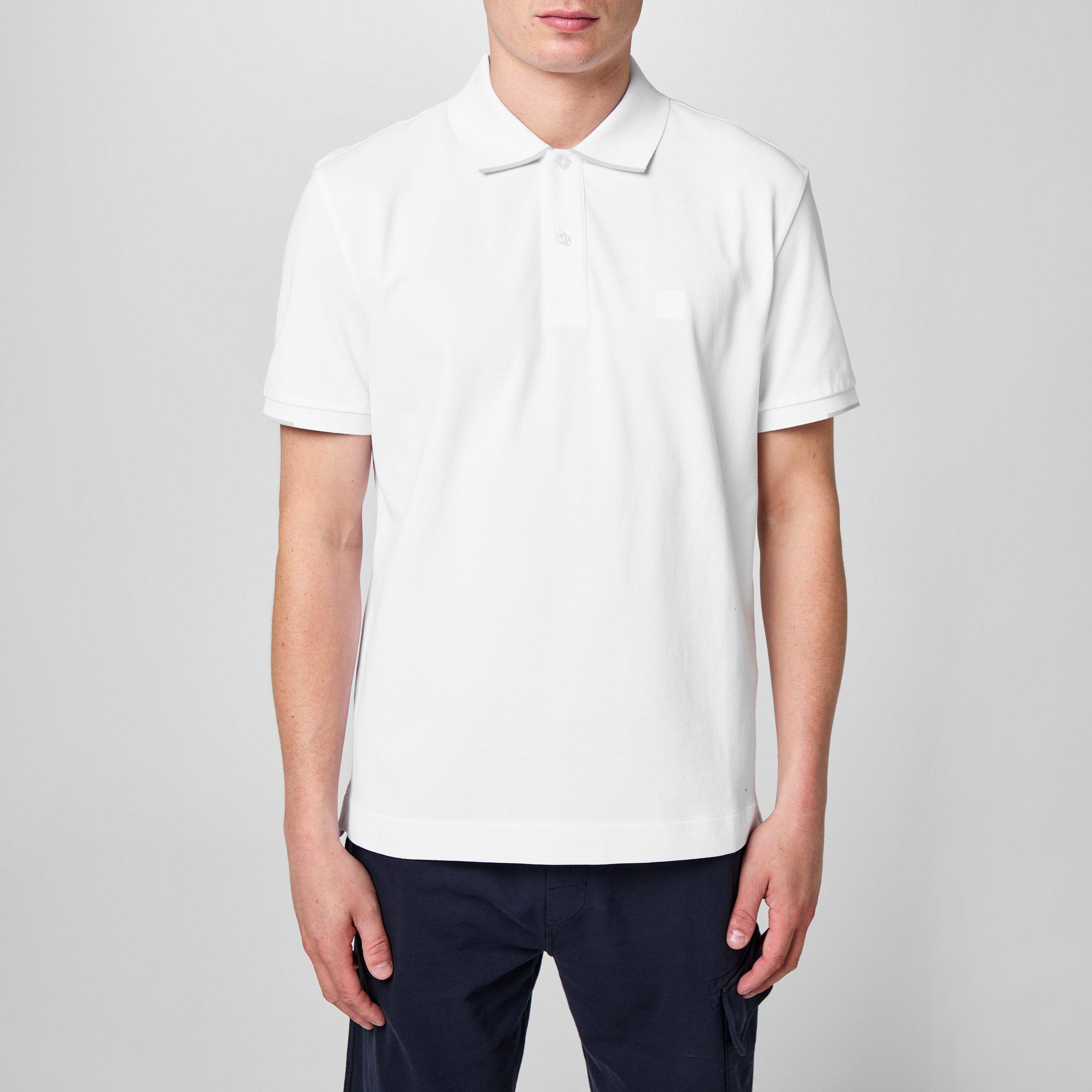 White 103 - CP Company Metropolis - Men's Short Sleeve Polo Shirt - 3
