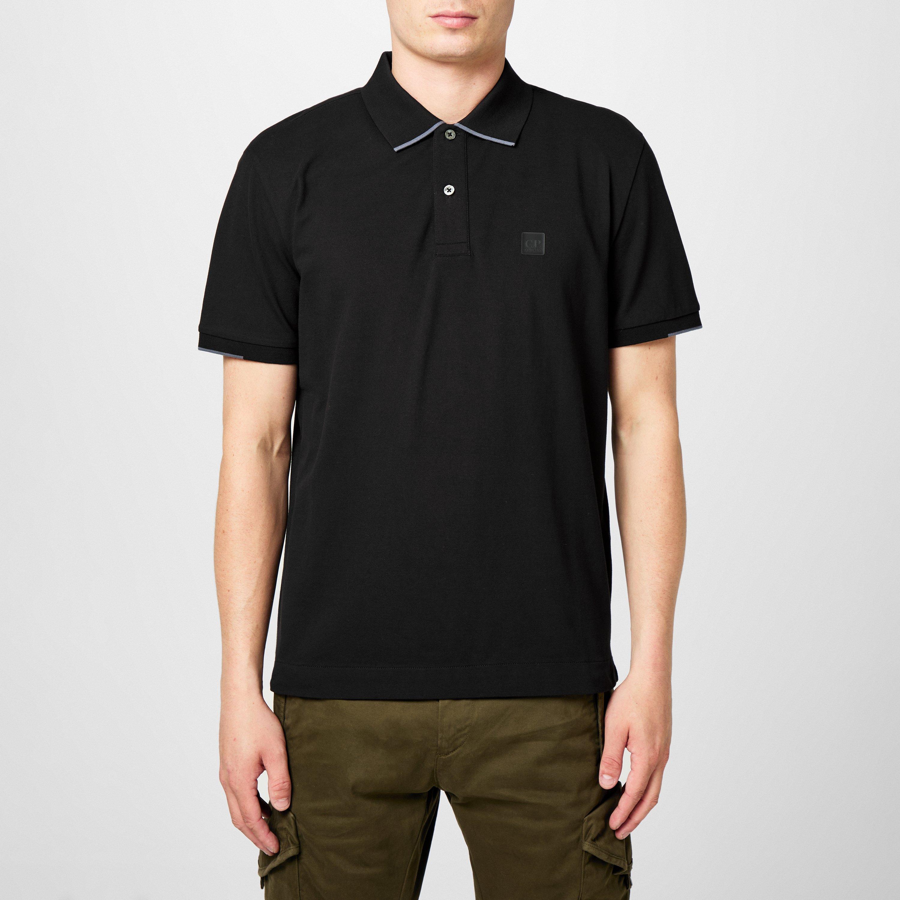 Black 999 - CP Company Metropolis - Men's Short Sleeve Polo Shirt - 3