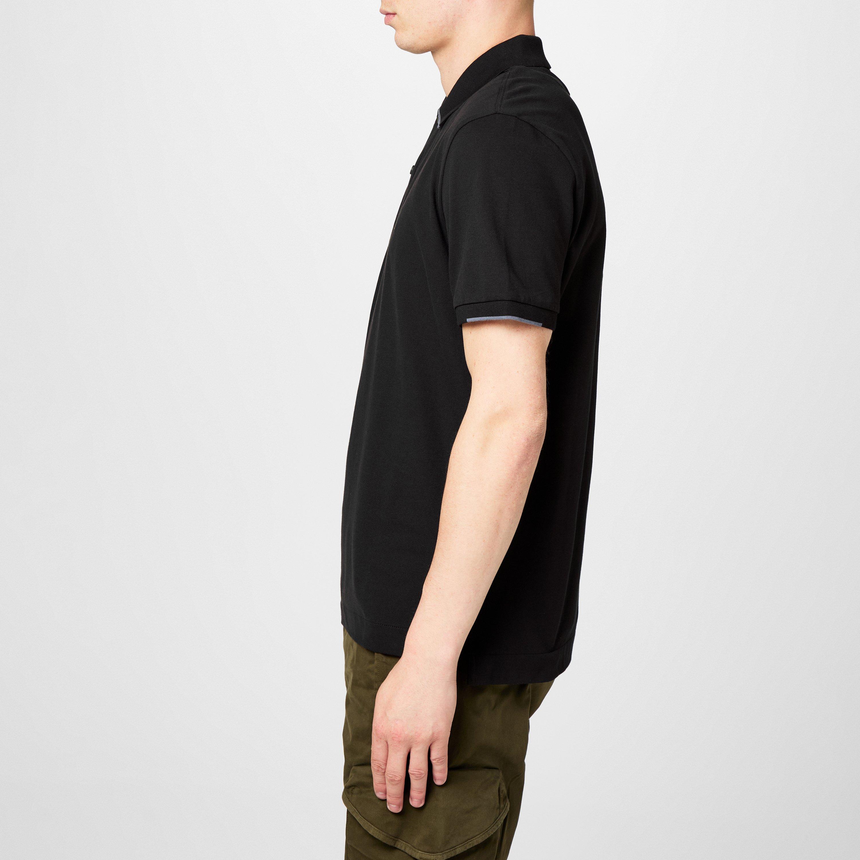 Black 999 - CP Company Metropolis - Men's Short Sleeve Polo Shirt - 5