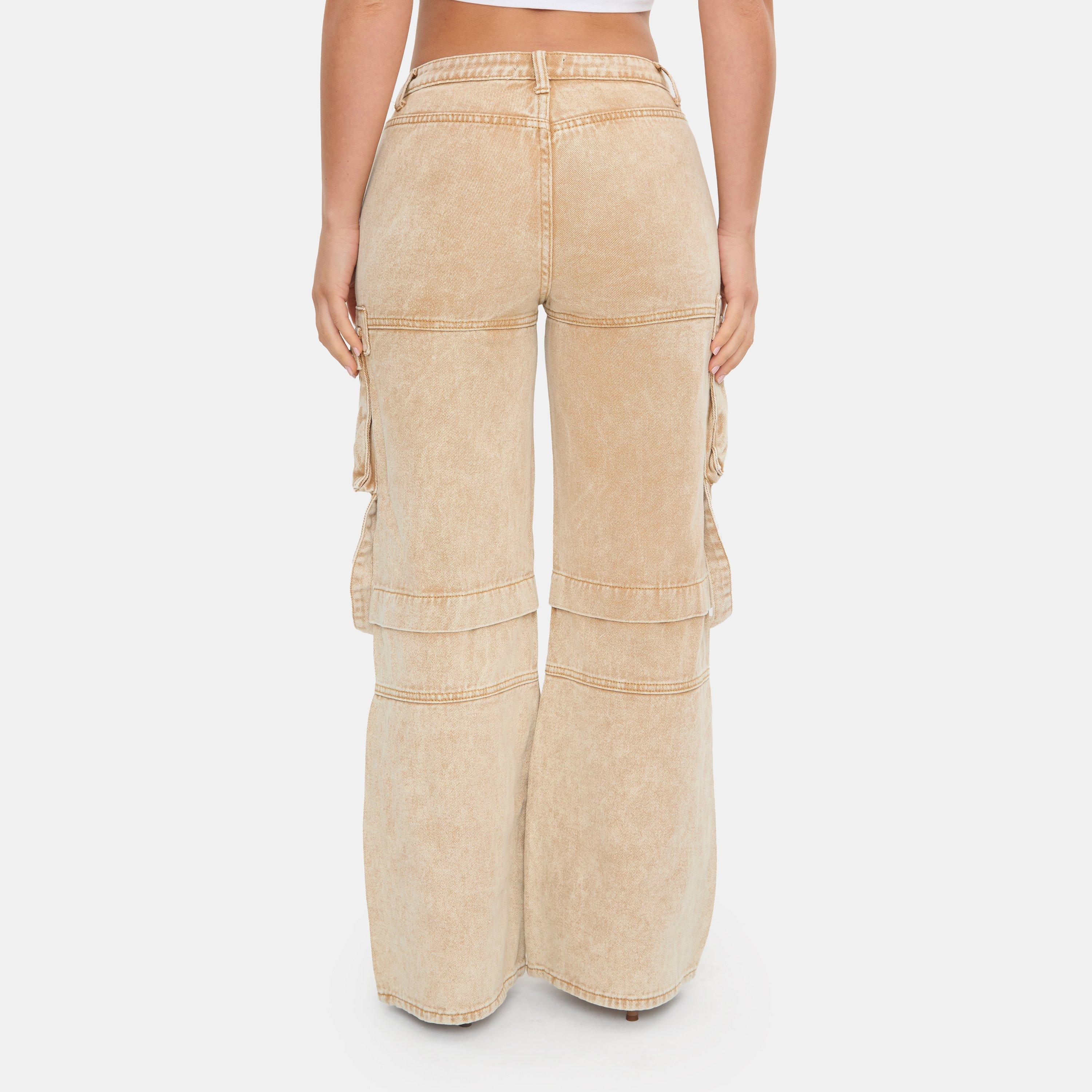 Brown - I Saw It First - Low Rise Cargo Jeans - 3