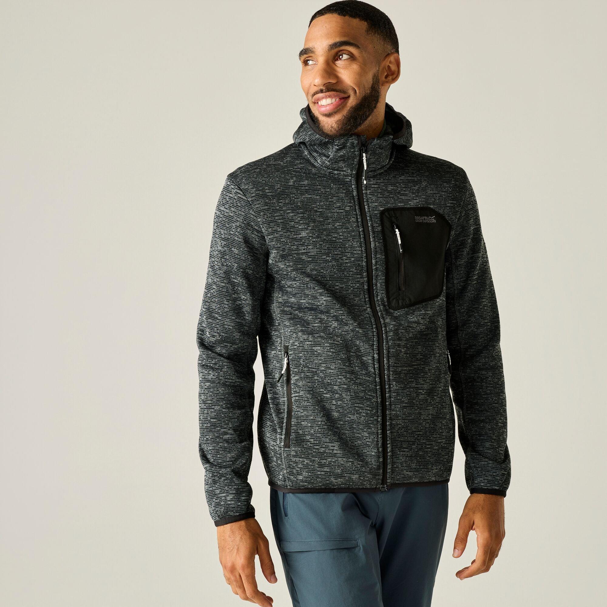 Ash - Regatta - Mens Newhill Hooded Fleece - 4