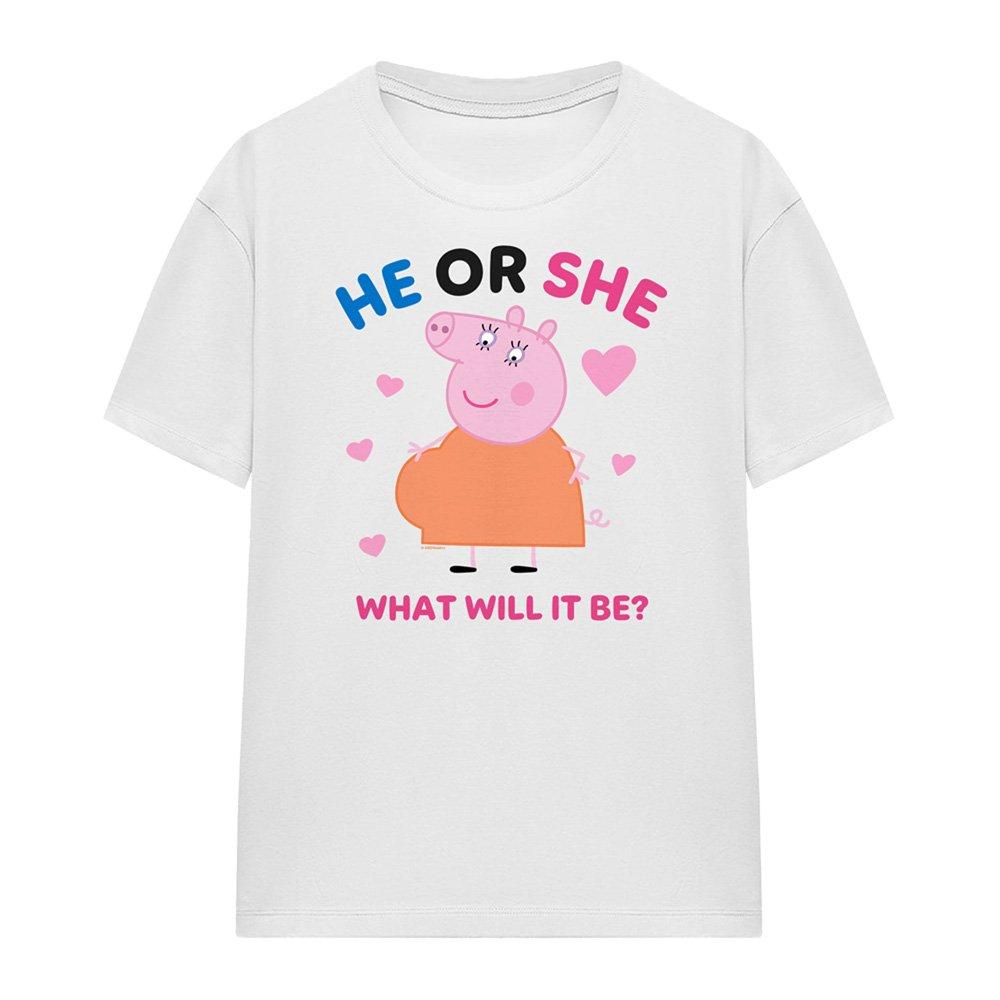 White - Hasbro - Peppa Pig Mummy Pig He Or She T Shirt White - 4