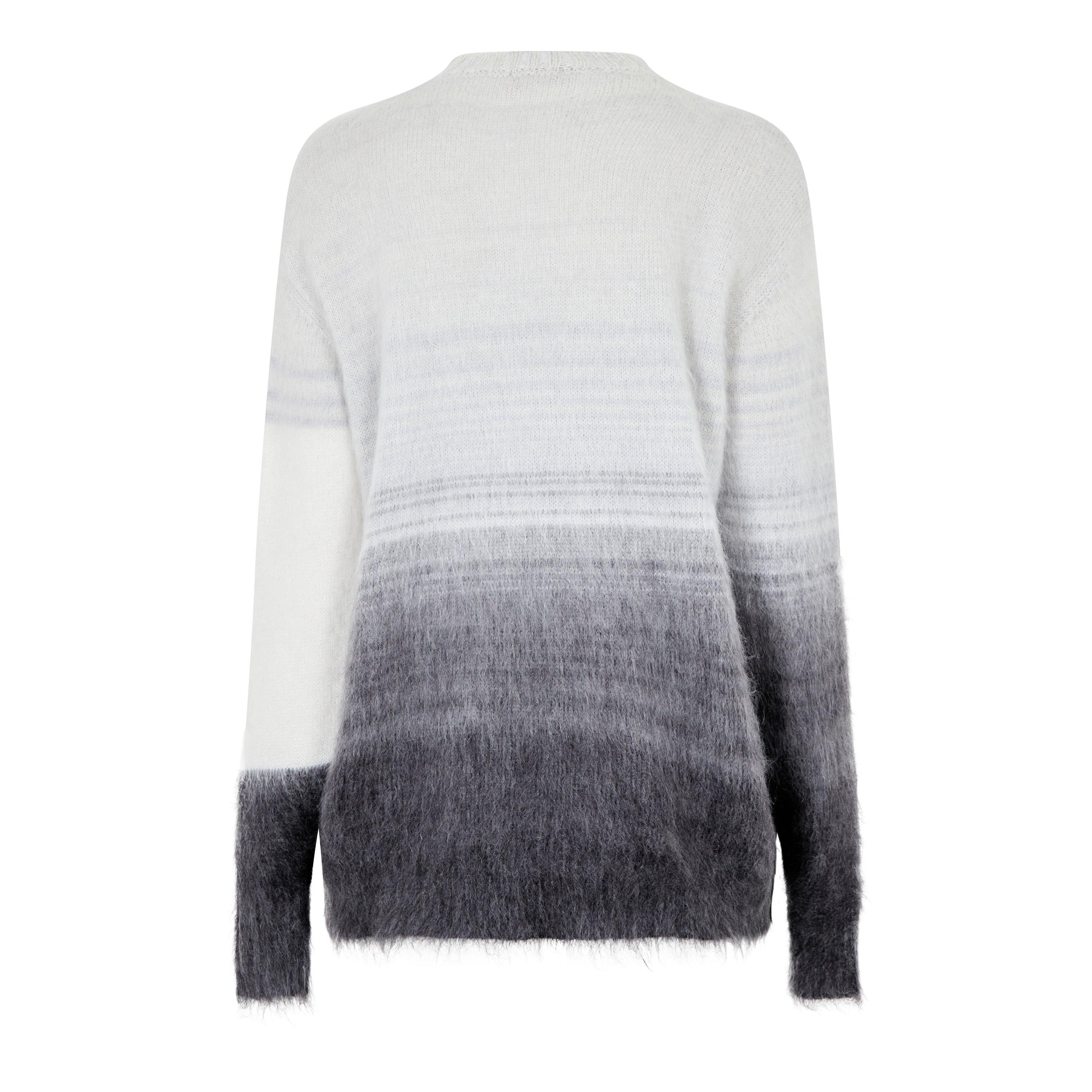 Black 1001 - Off White - Women's Degradé Logo Monochrome Jumper - 2