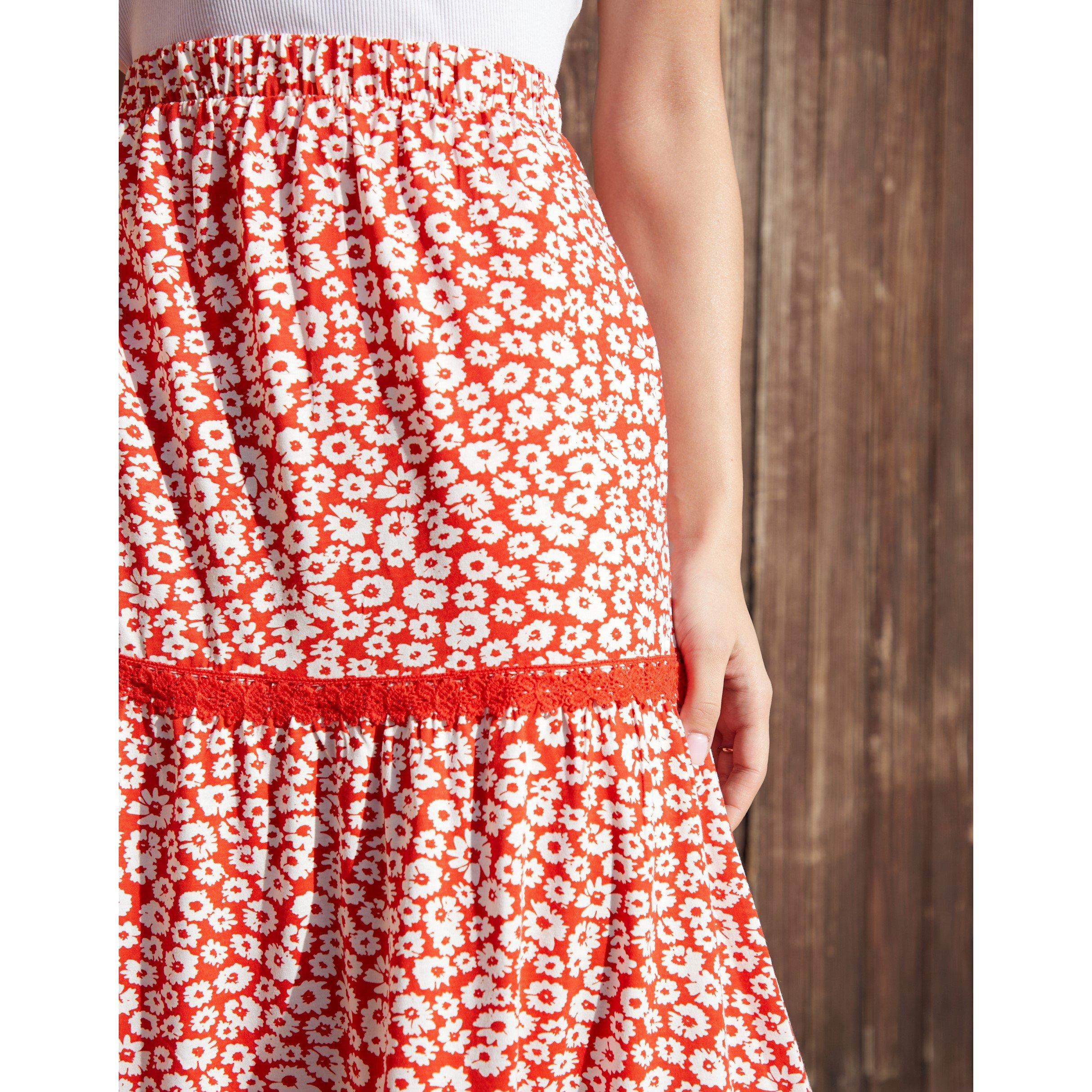 Red - Threadbare - Aubrie Maxi Skirt - 4