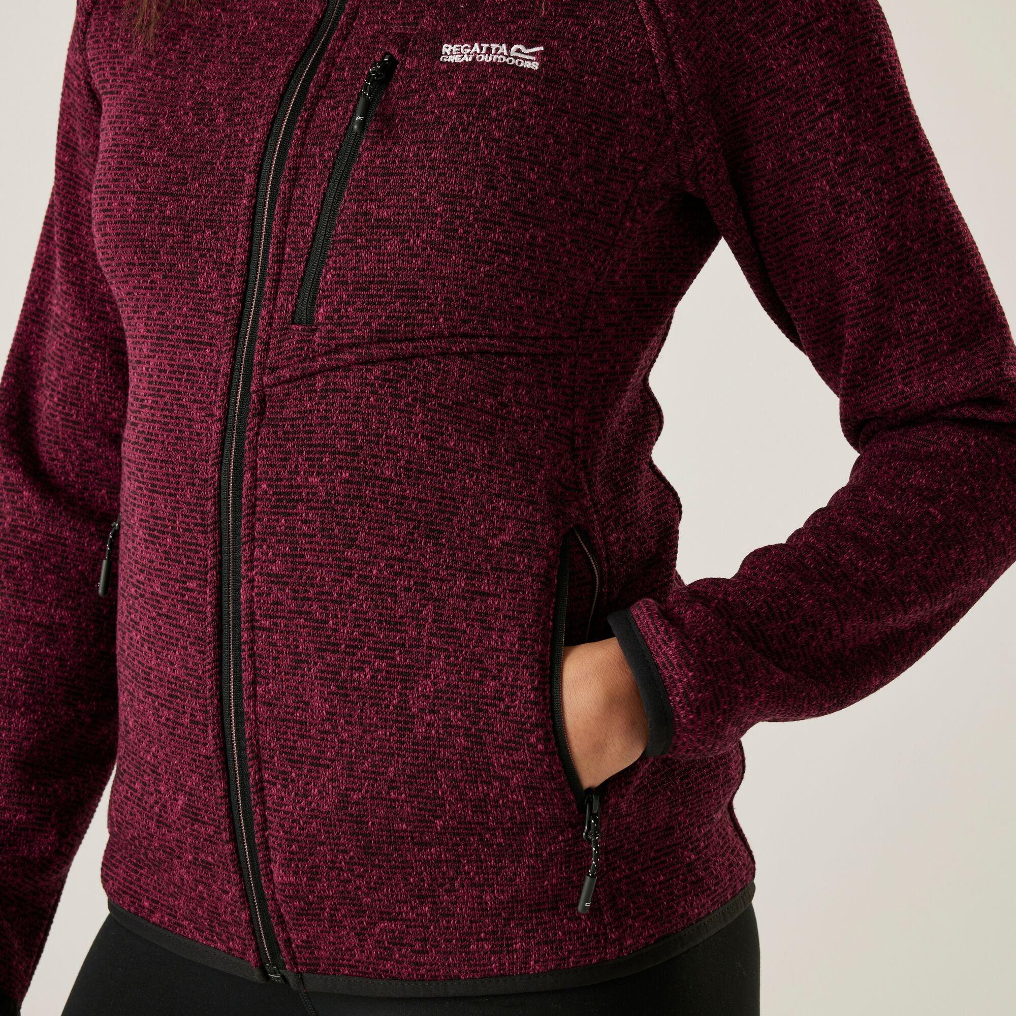 Dark Pimento - Regatta - Womens Newhill Hooded Full Zip Fleece - 4