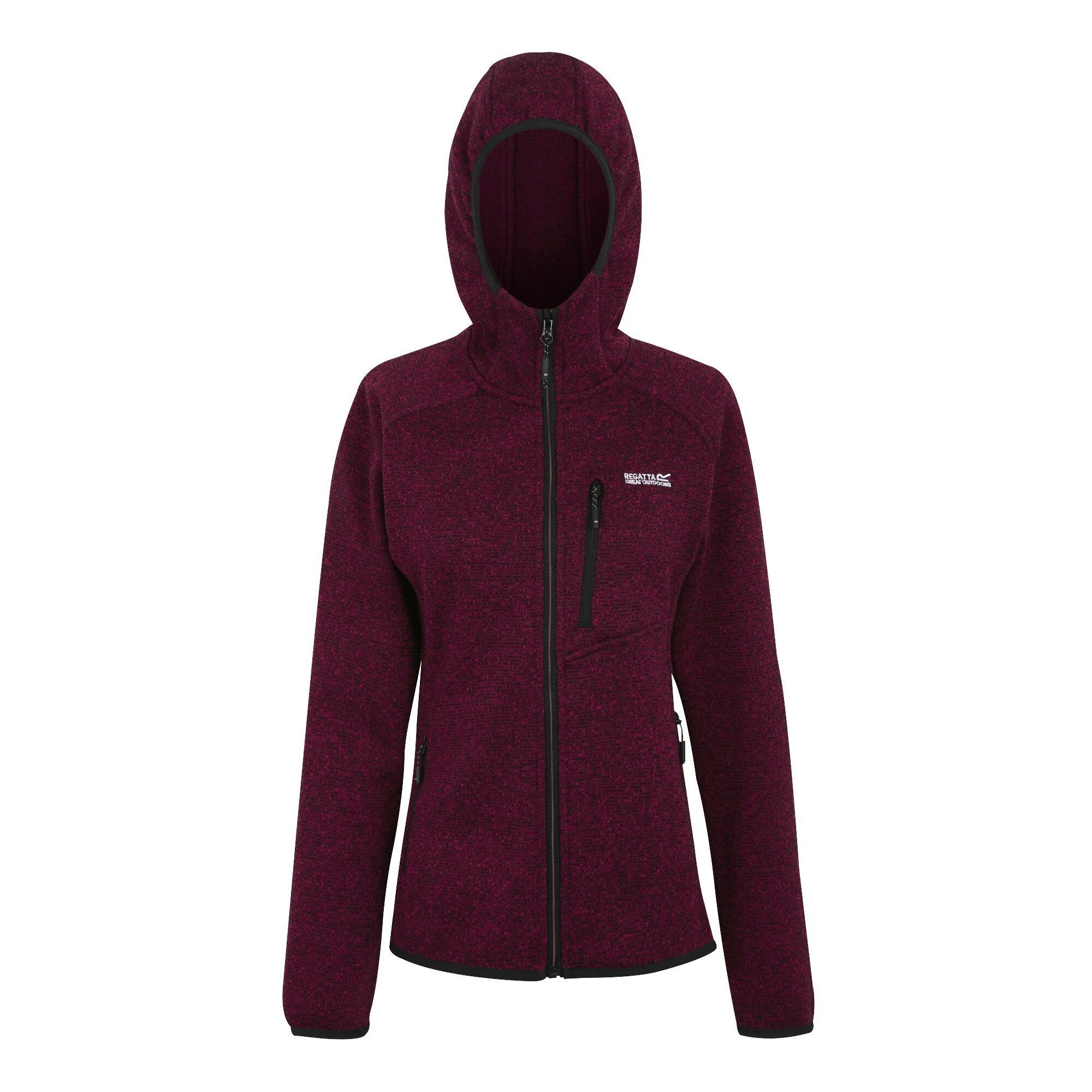 Dark Pimento - Regatta - Womens Newhill Hooded Full Zip Fleece - 5