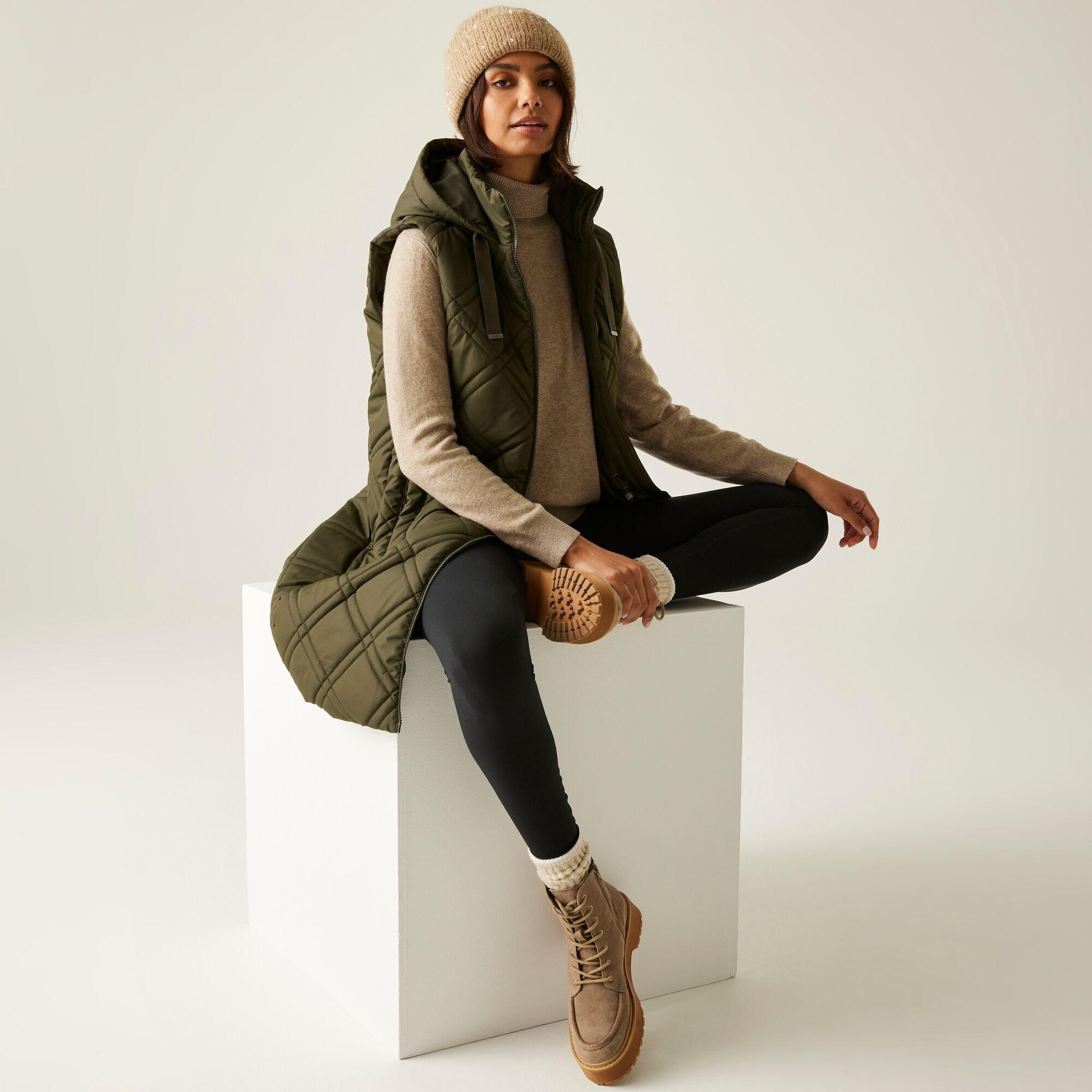 Khaki Green - Regatta - Women's Rurietta Longline Sleeveless Warmloft Gilet - 3