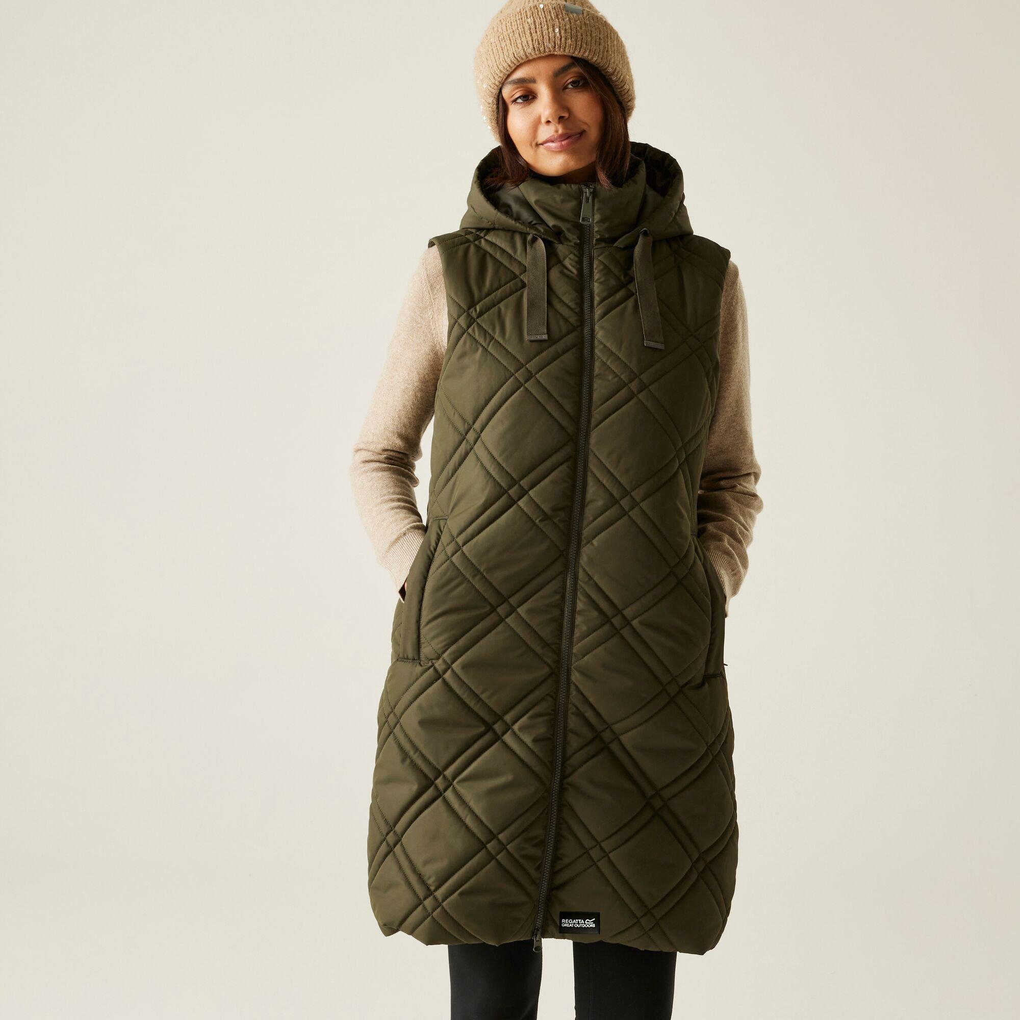 Khaki Green - Regatta - Women's Rurietta Longline Sleeveless Warmloft Gilet - 4