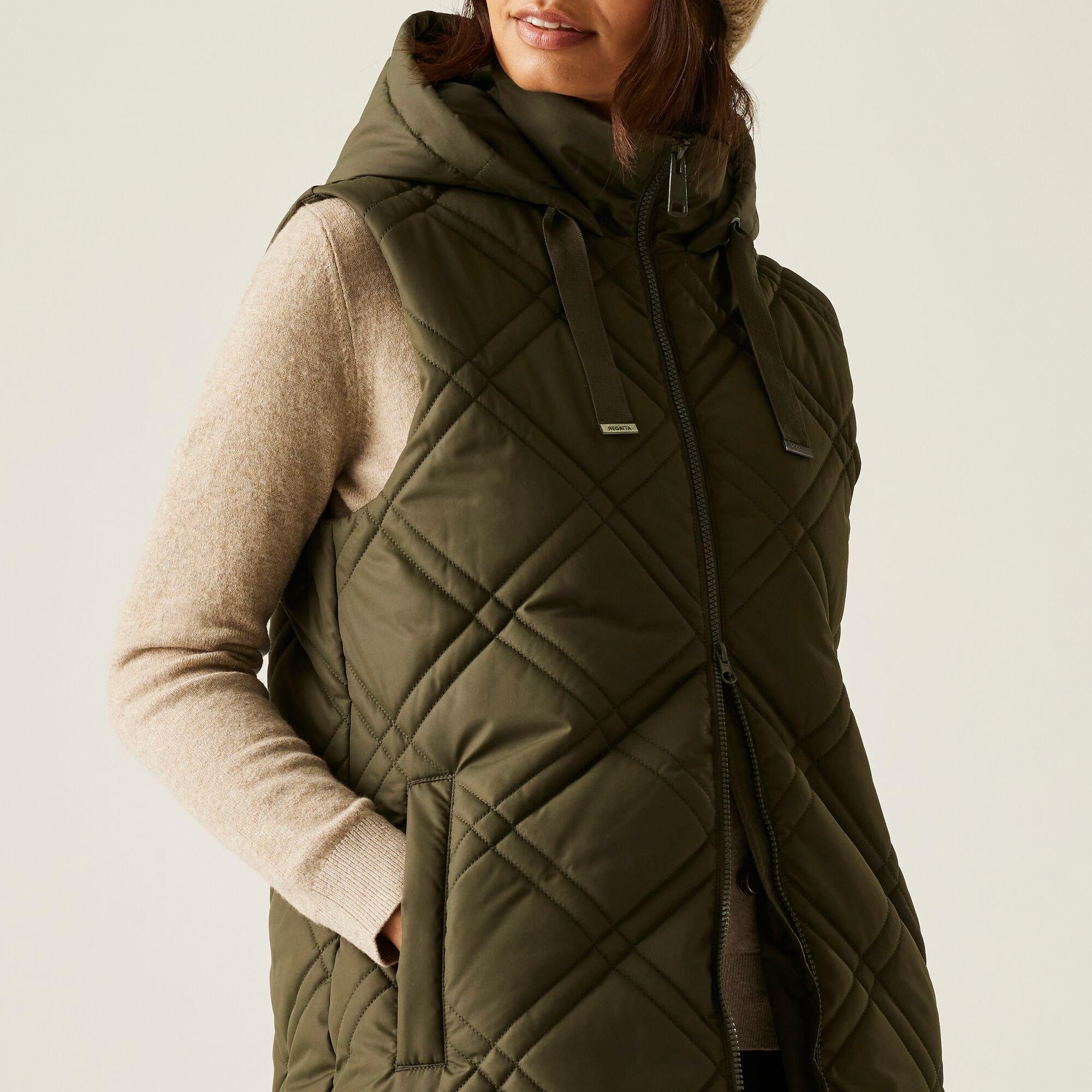 Khaki Green - Regatta - Women's Rurietta Longline Sleeveless Warmloft Gilet - 8