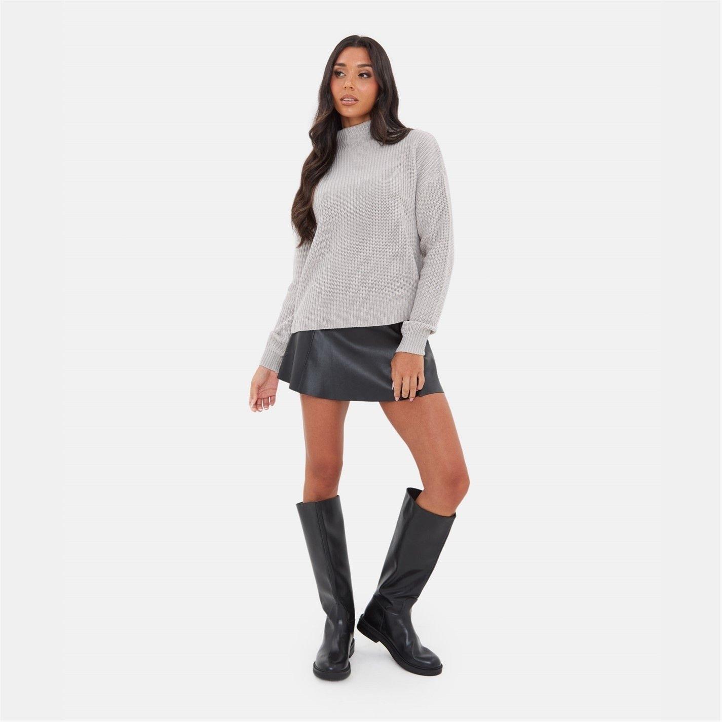 High Neck Knit Jumper