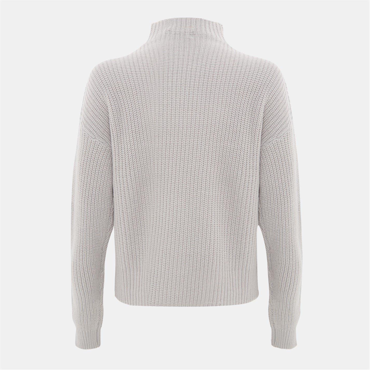 Grey - I Saw It First - High Neck Knit Jumper - 3