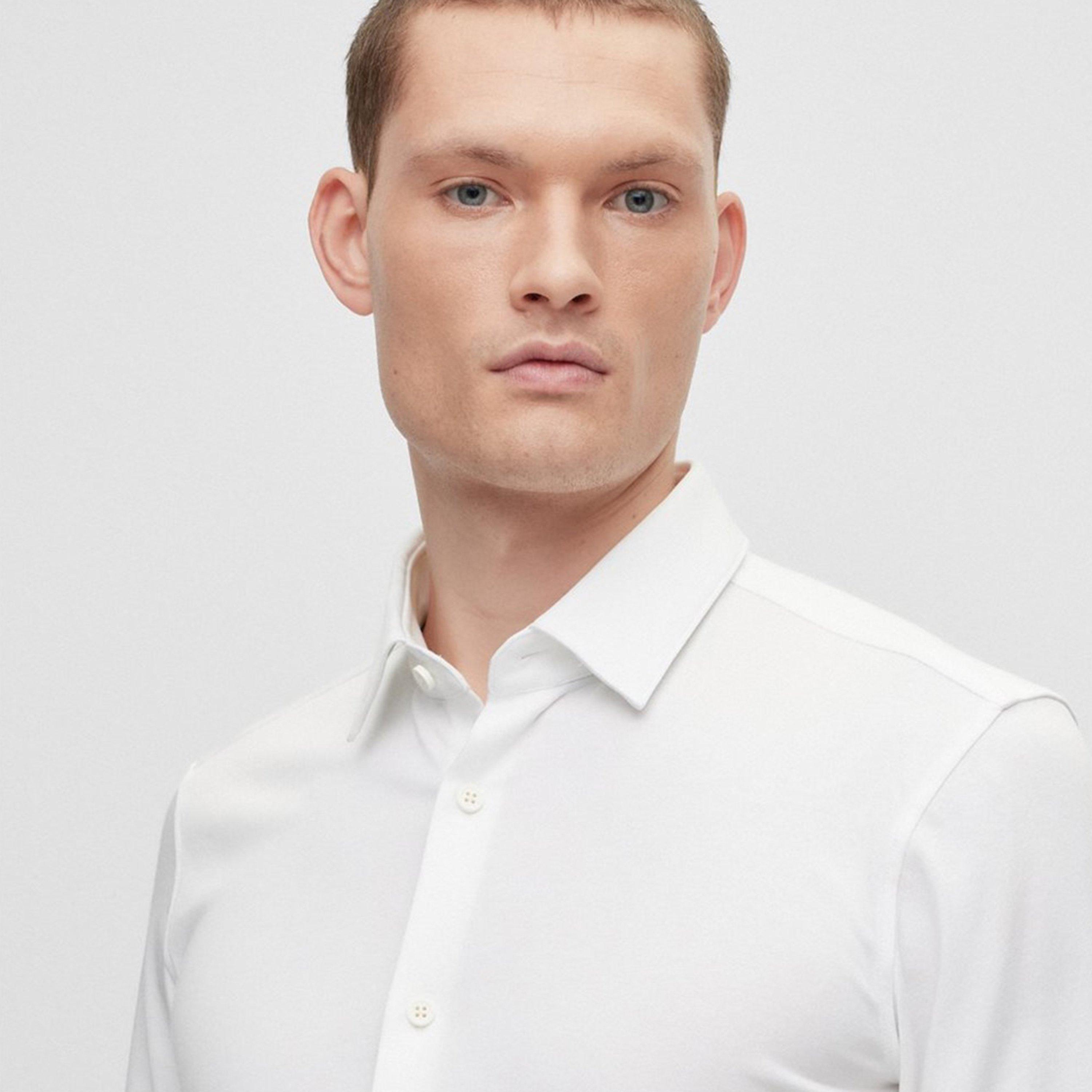 White - Boss - Hank Kent Slim Fit Shirt - 4