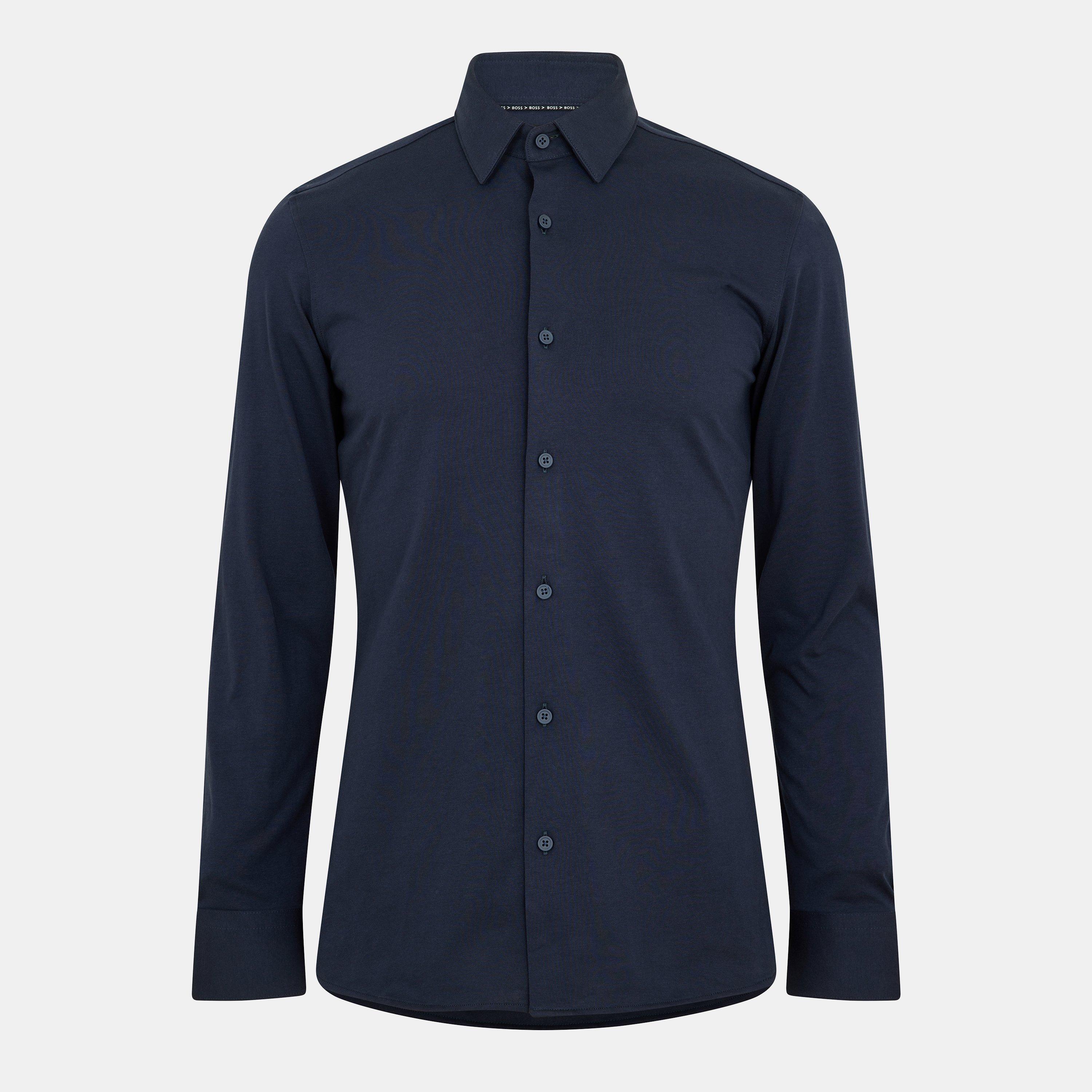 Dark Blue - Boss - Hank Kent Slim Fit Shirt - 1