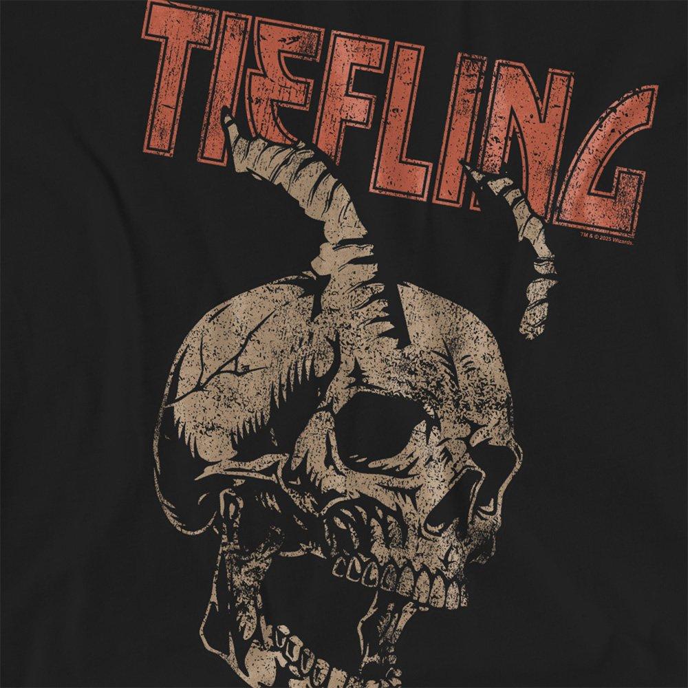 Black - Hasbro - Dungeons Dragons Tiefling Horn Skull Womens T-Shir - 2