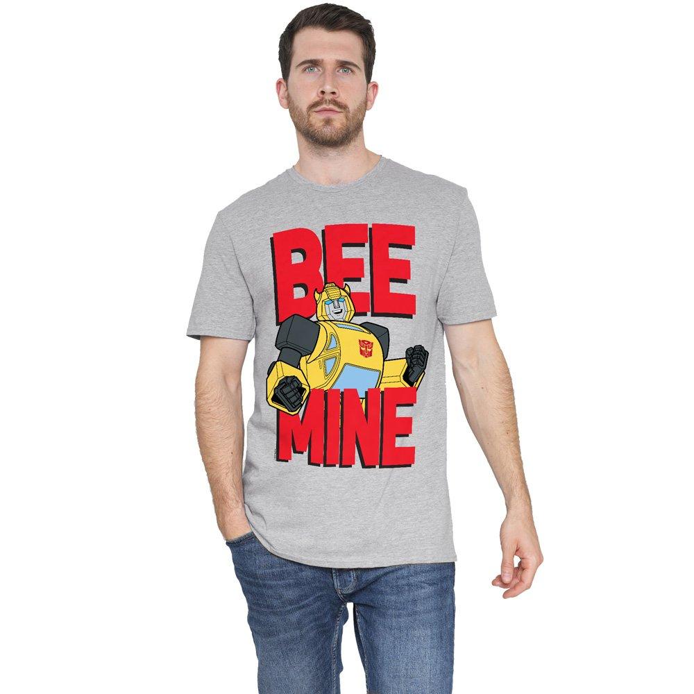 Light Grey - Hasbro - Transformers Bumblebee Bee Mine Adults T-Shirt At - 1