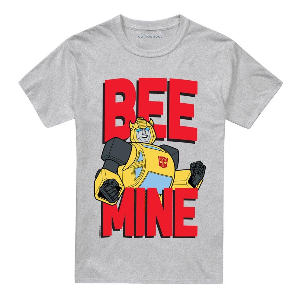 Light Grey - Hasbro - Transformers Bumblebee Bee Mine Adults T-Shirt At - 4