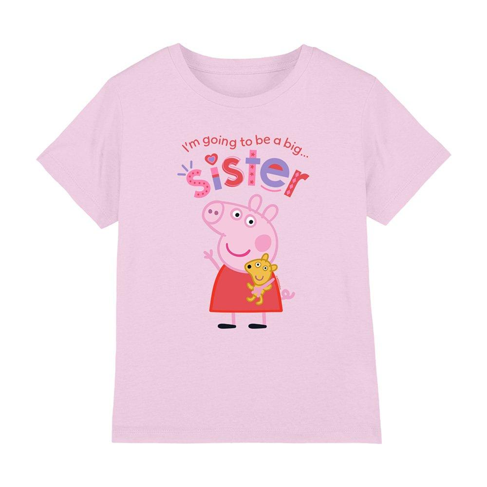 Light Pink - Hasbro - Peppa Pig Big Sister Kids T-Shirt Light Pink - 1