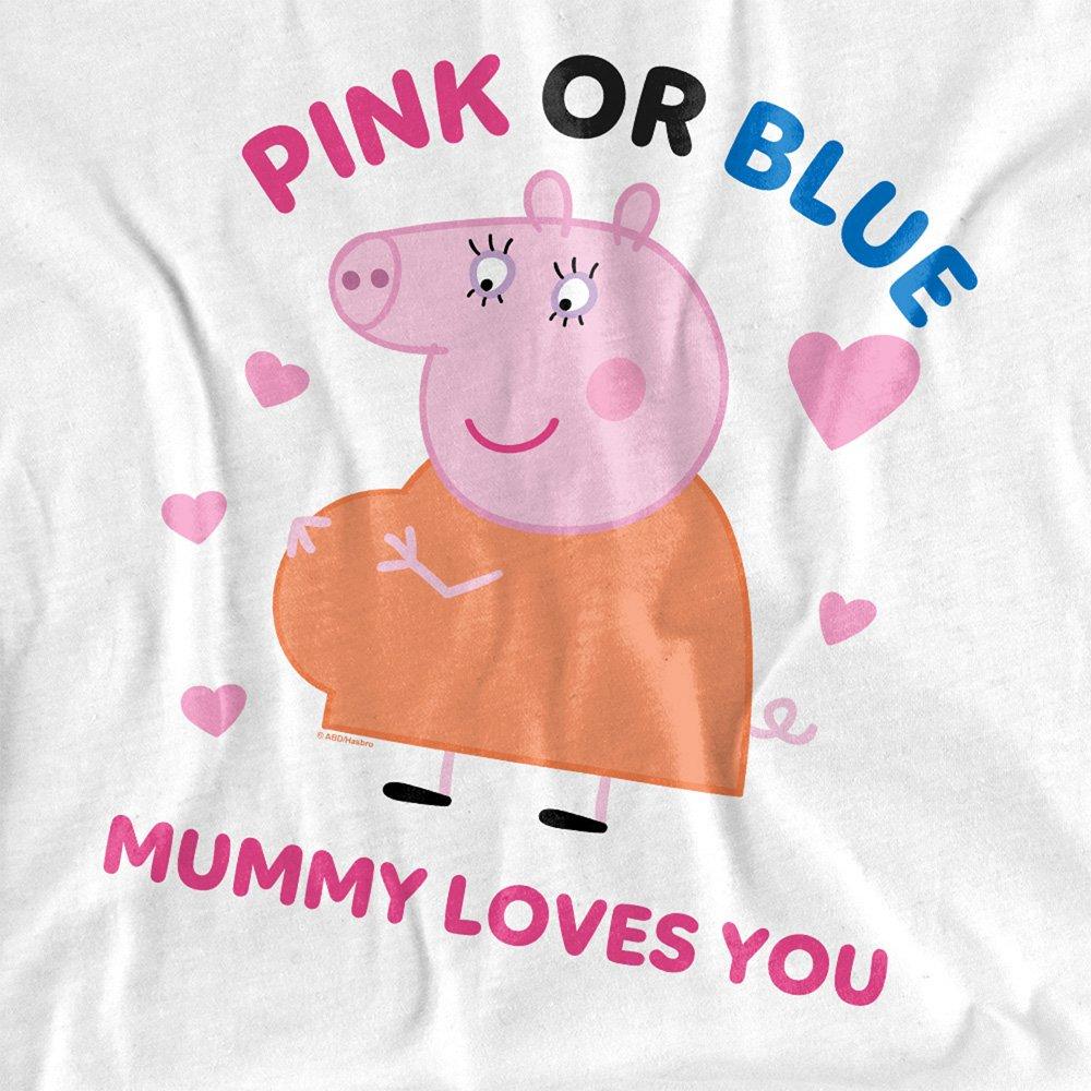 White - Hasbro - Peppa Pig Pink Or Blue Mummy Pig Loves You T Shirt - 2