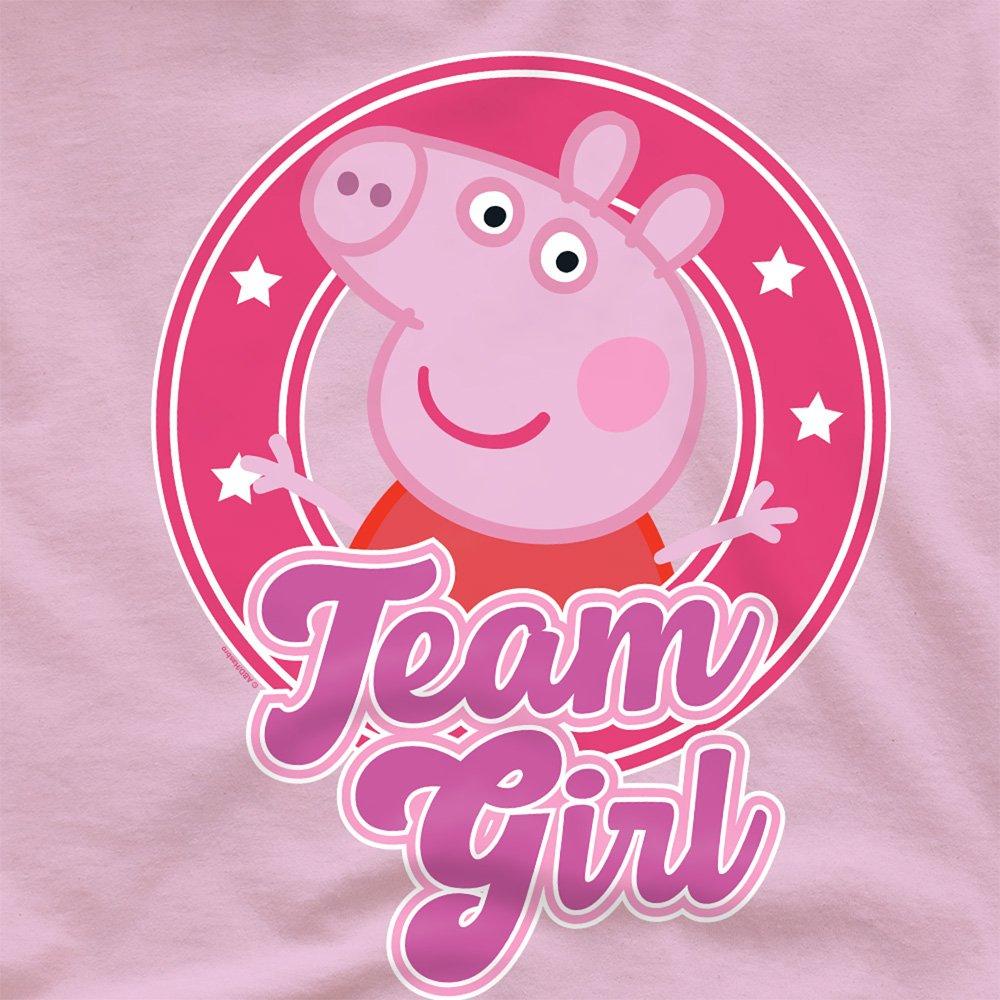 Pink - Hasbro - Peppa Pig Team Girl Badge T Shirt Light Pink - 2