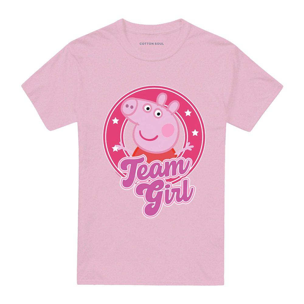 Pink - Hasbro - Peppa Pig Team Girl Badge T Shirt Light Pink - 4