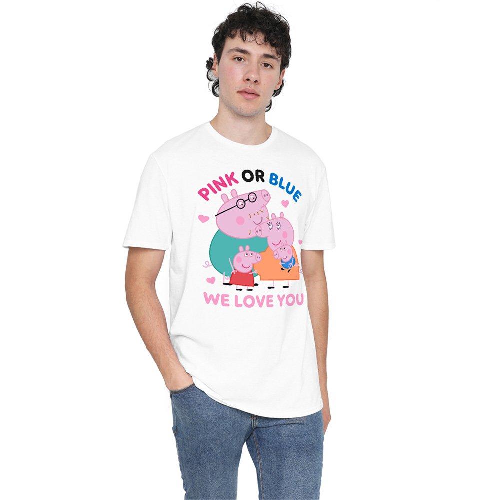 White - Hasbro - Peppa Pig Family Pink Or Blue We Love You T Shirt - 1