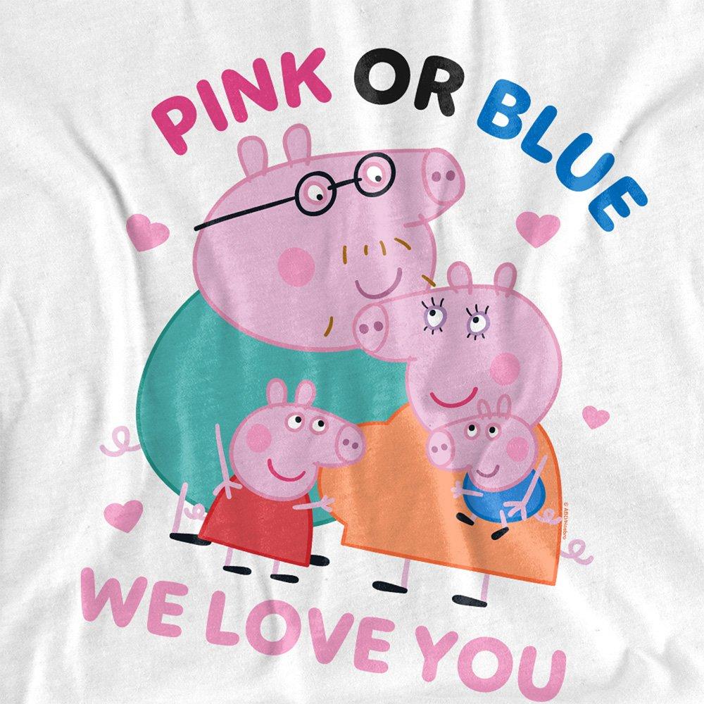White - Hasbro - Peppa Pig Family Pink Or Blue We Love You T Shirt - 2