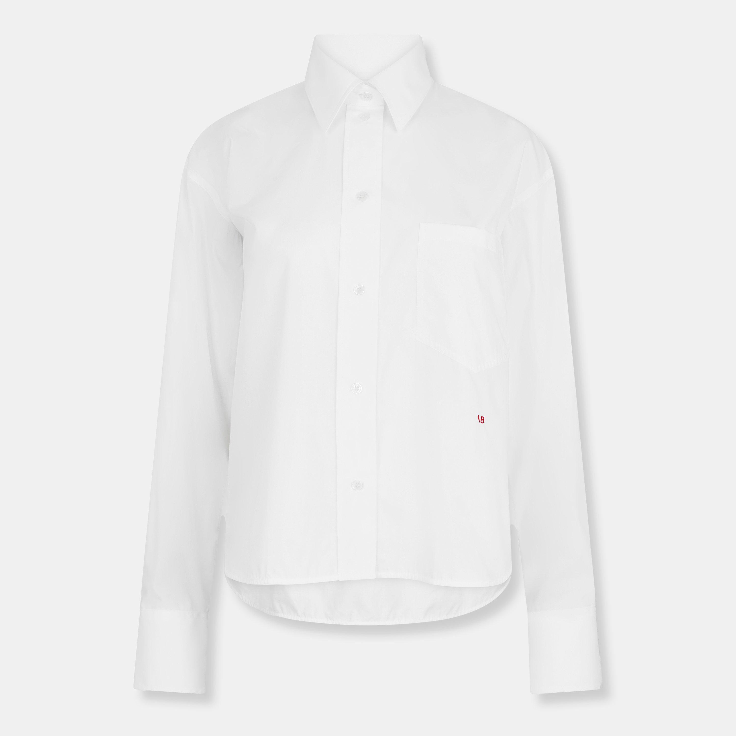 White - Victoria Beckham - Women's Plain Long-Sleeve Shirt - 1