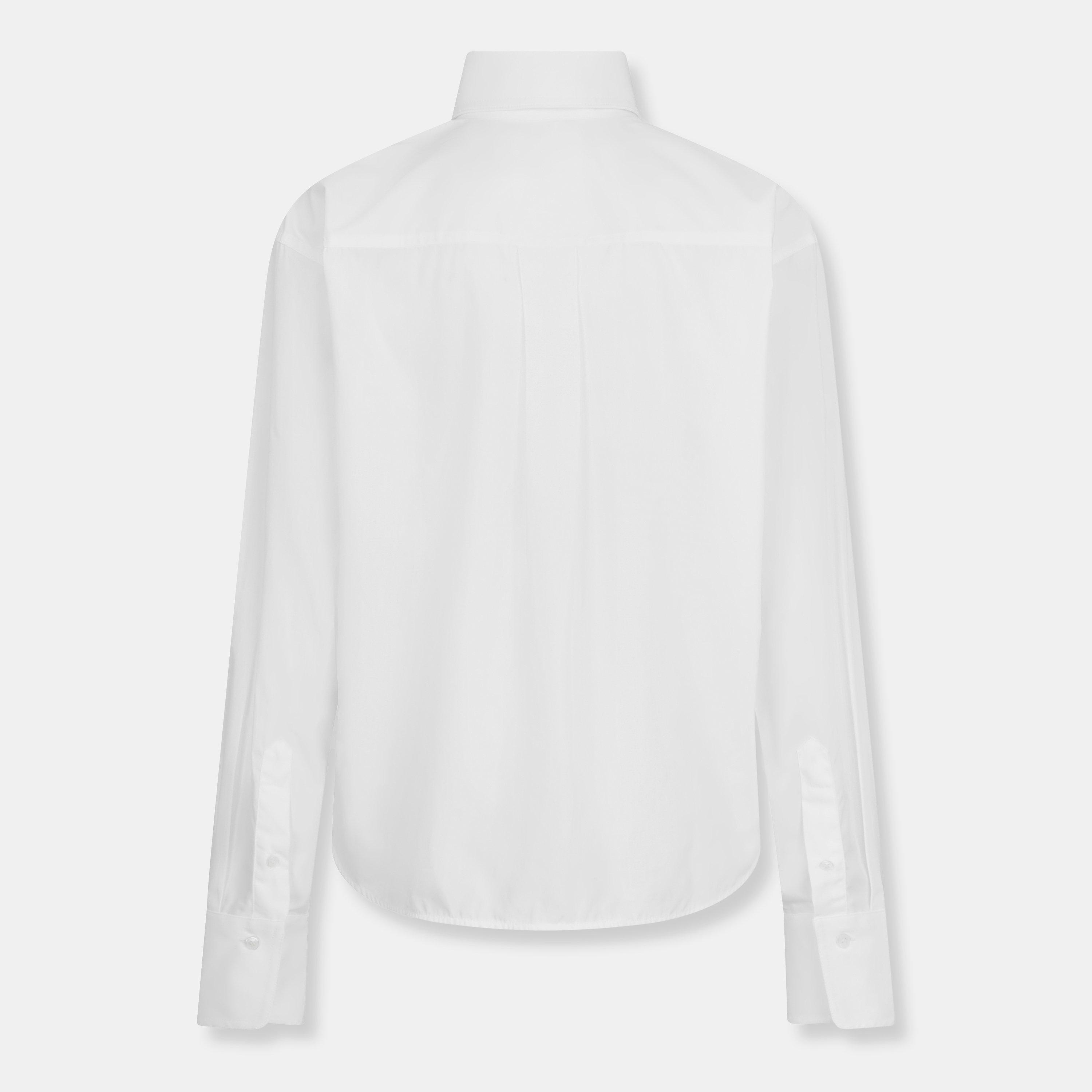 White - Victoria Beckham - Women's Plain Long-Sleeve Shirt - 2