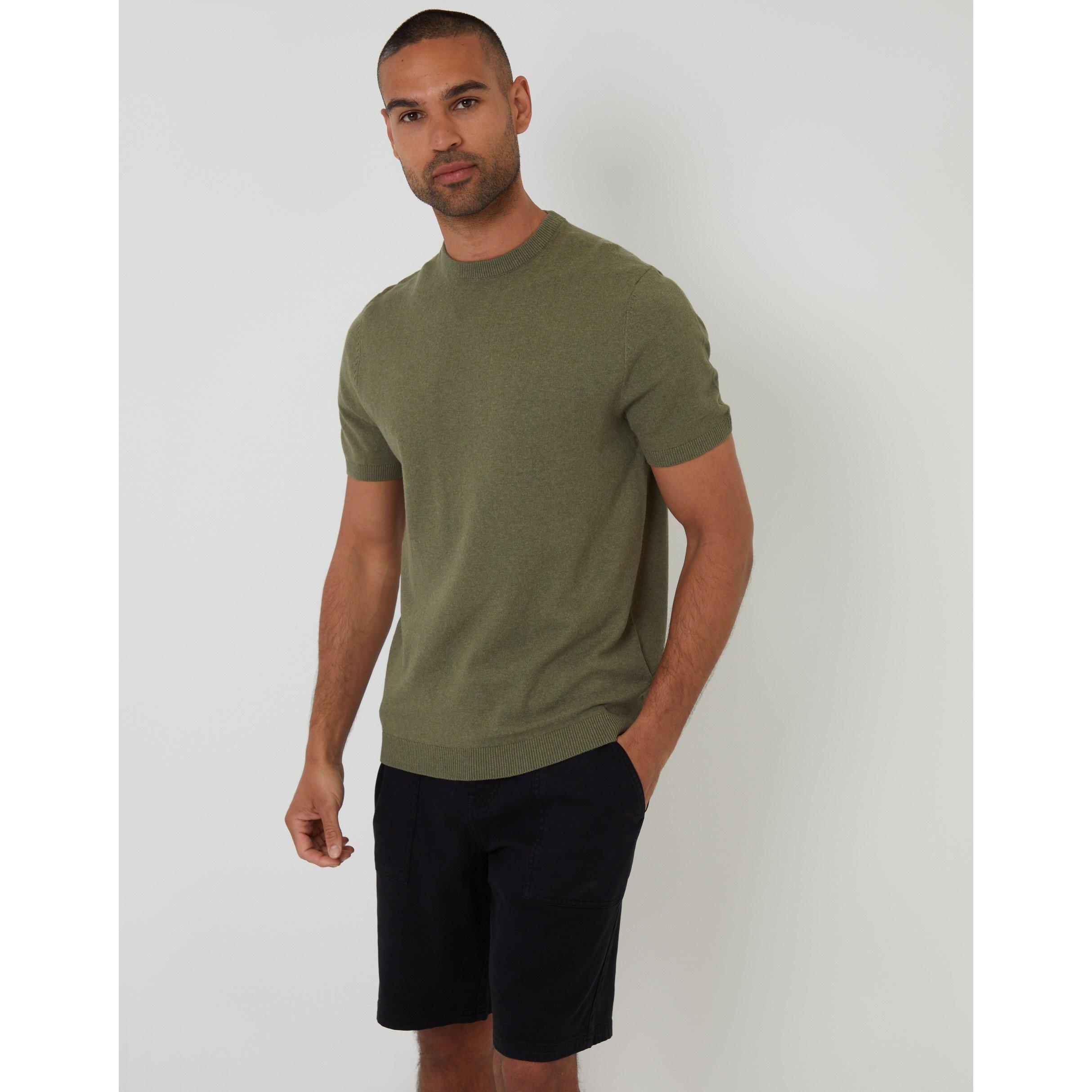 Threadbare Men's Davenfield Knitted T-Shirt - Sage - 2X Large